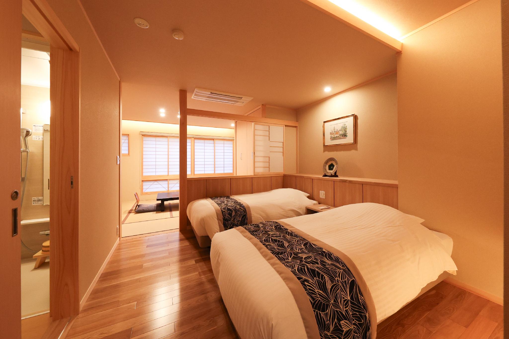 Japanese Western, Futon Bed, Twin Beds, Hot Spring Bath