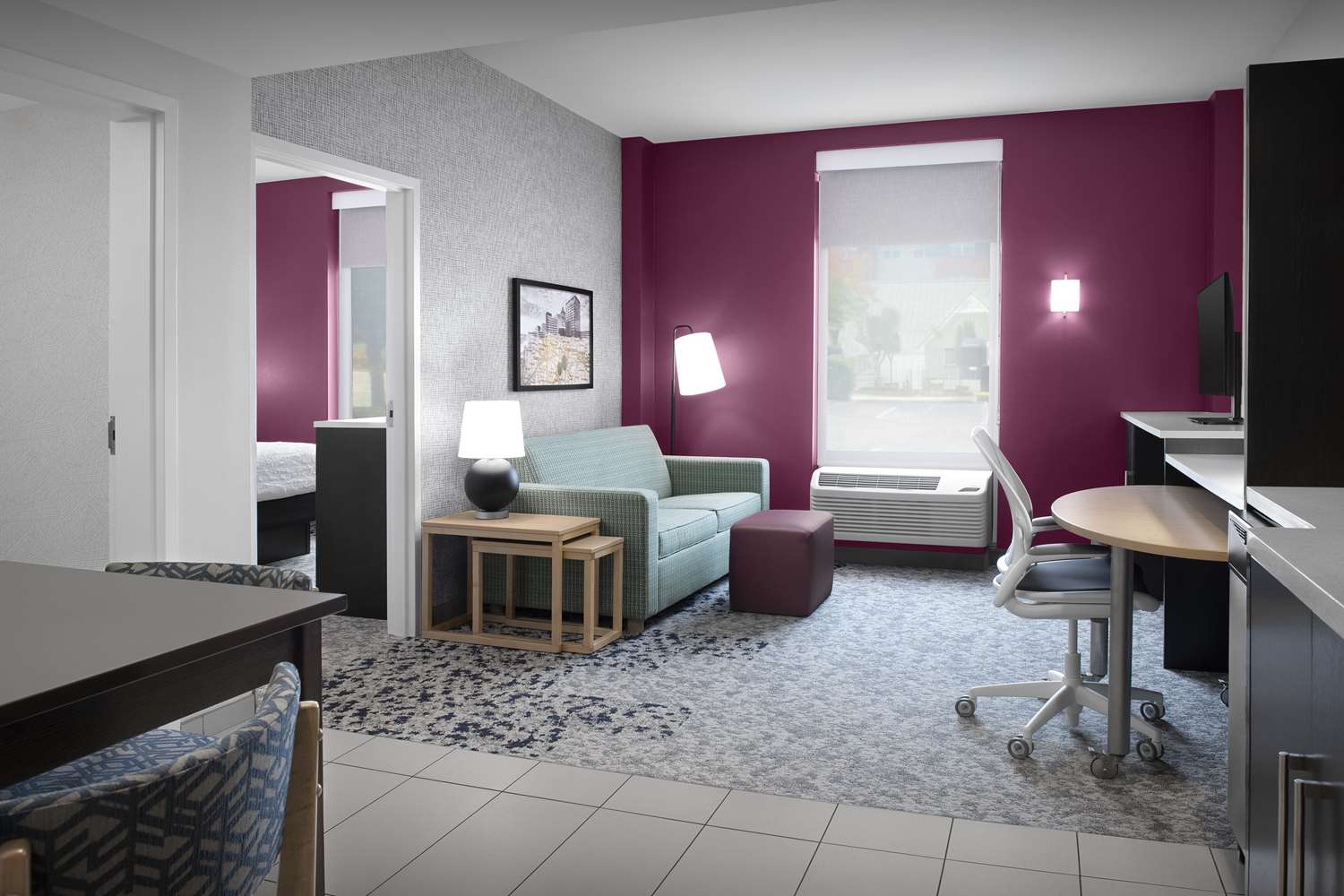 جناح بسرير كوين بغرفة نوم واحدة، Home2 Suites by Hilton Greensboro Airport, NC 3/3