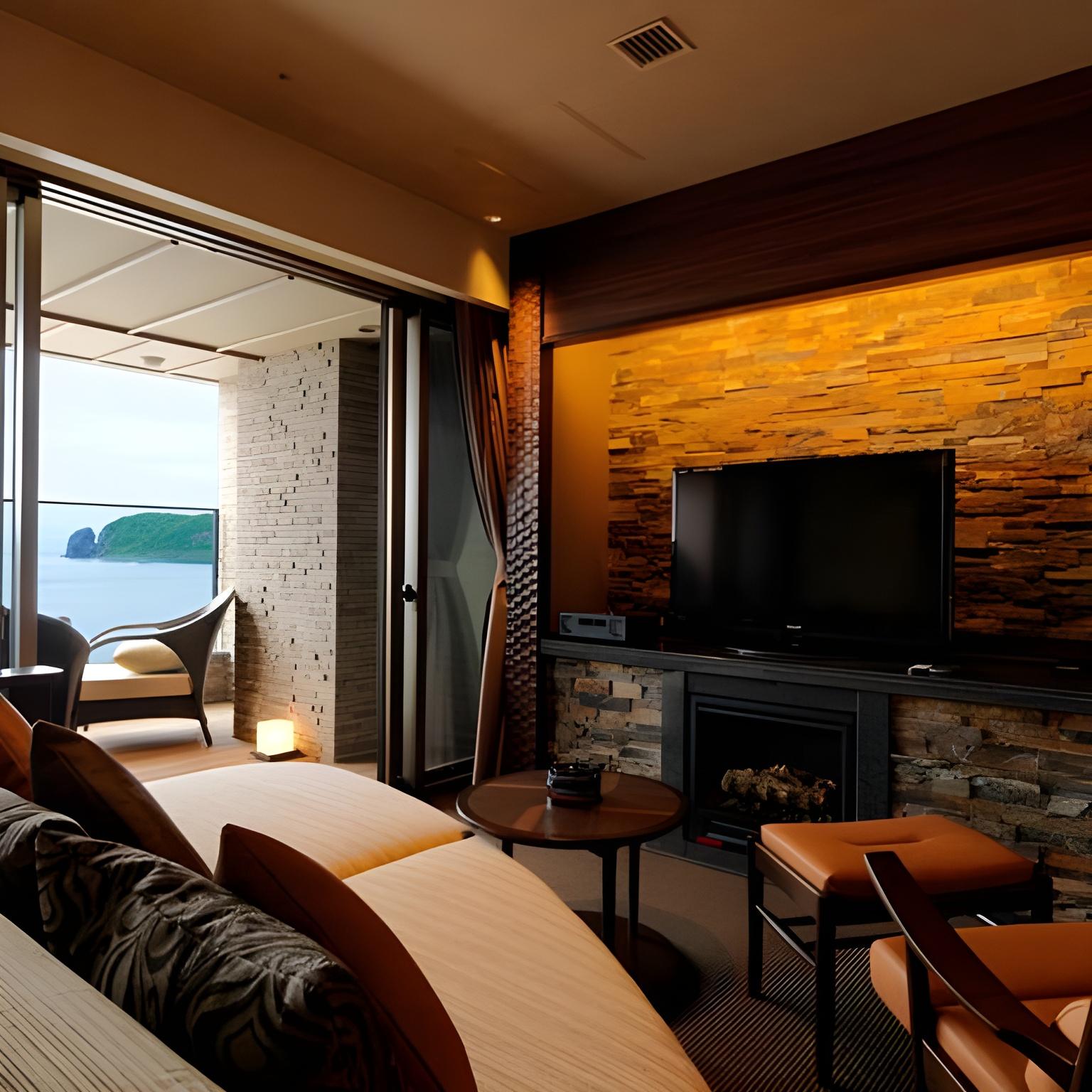 Okhotsk Club, Suite, Twin Beds, Ocean View, Outdoor Bath