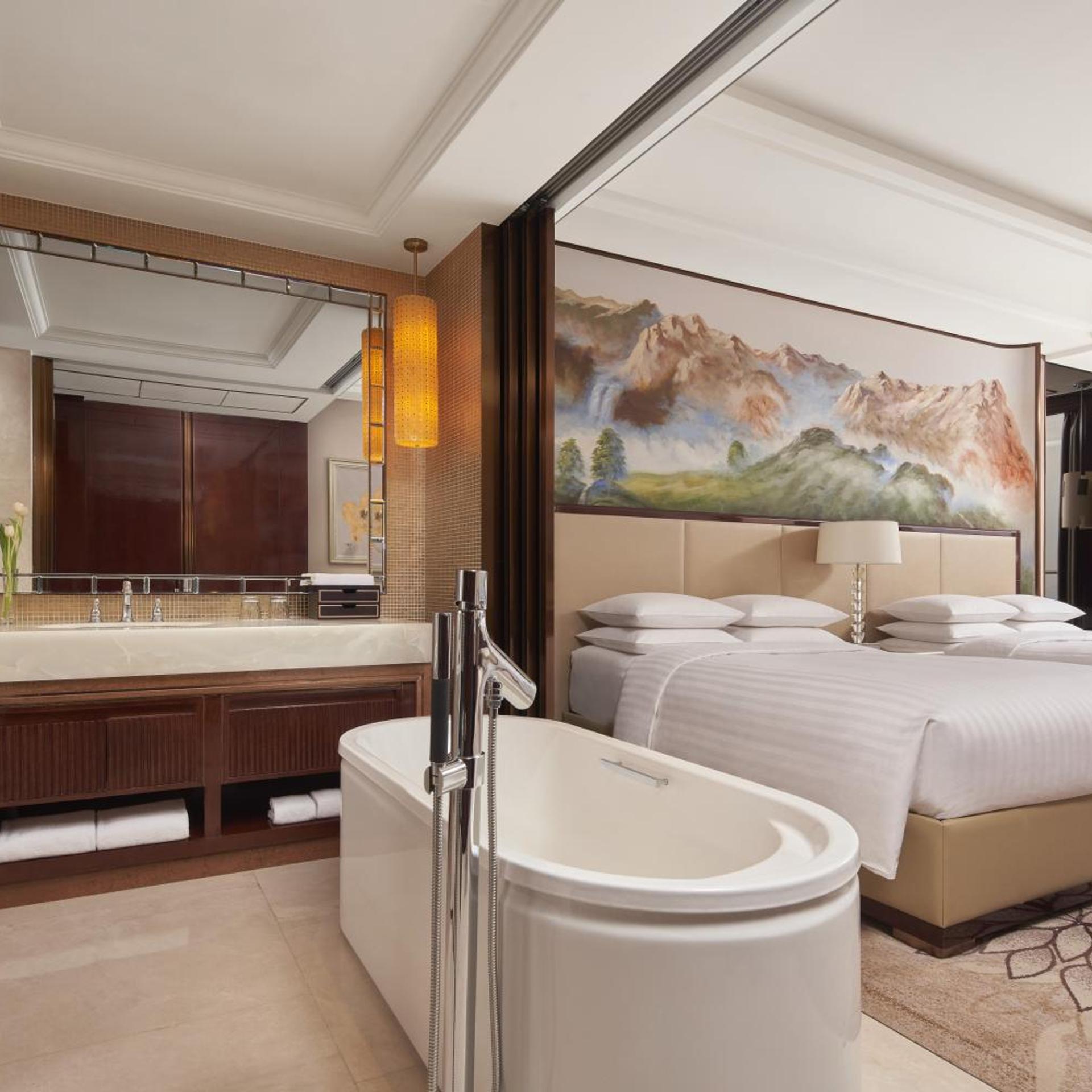 غرفة تنفيذية بسريرين منفصلين، Marriott Yiwu Hotel 4/5