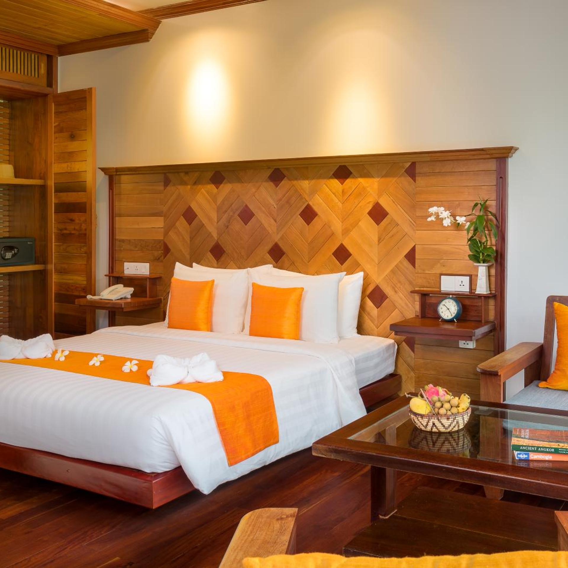 غرفة ديلوكس بسرير مزدوج، Khmer House Resort 2/10