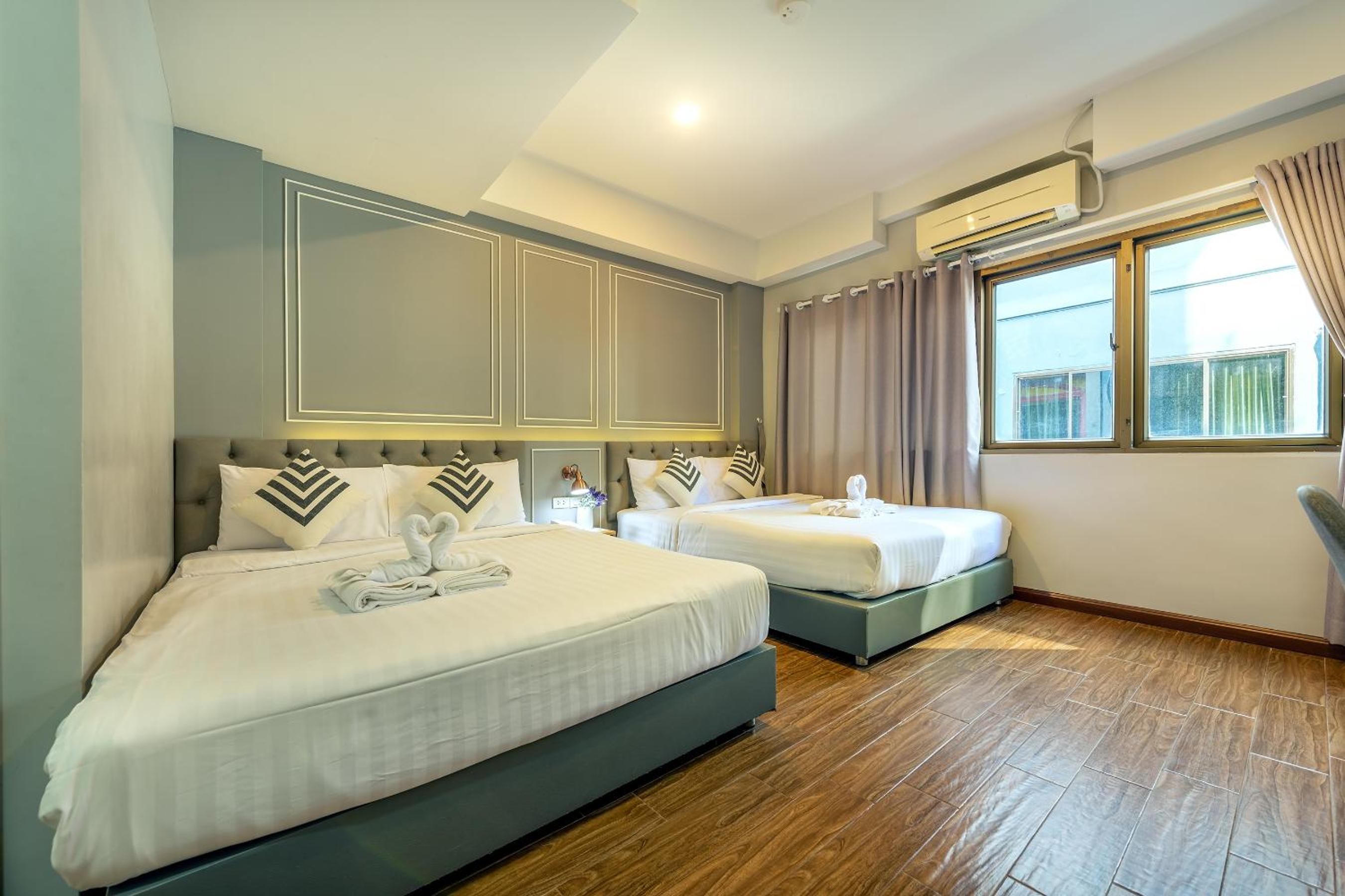 غرفة عائلية بسريرين مزدوجين، De Lavender Bangkok Hotel 2/2