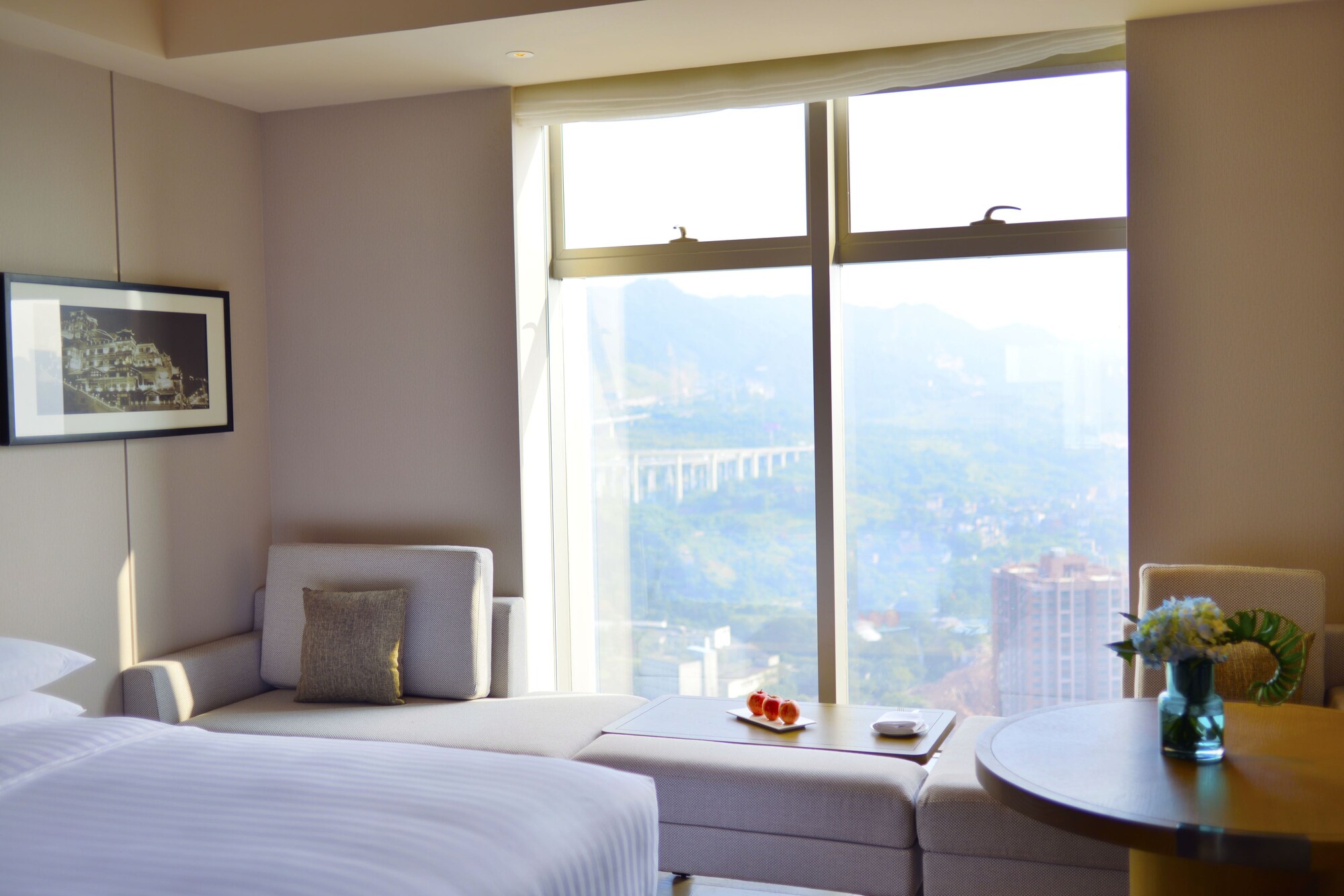 غرفة بسرير كينج بإطلالة على المدينة، Chongqing Marriott Hotel 2/8