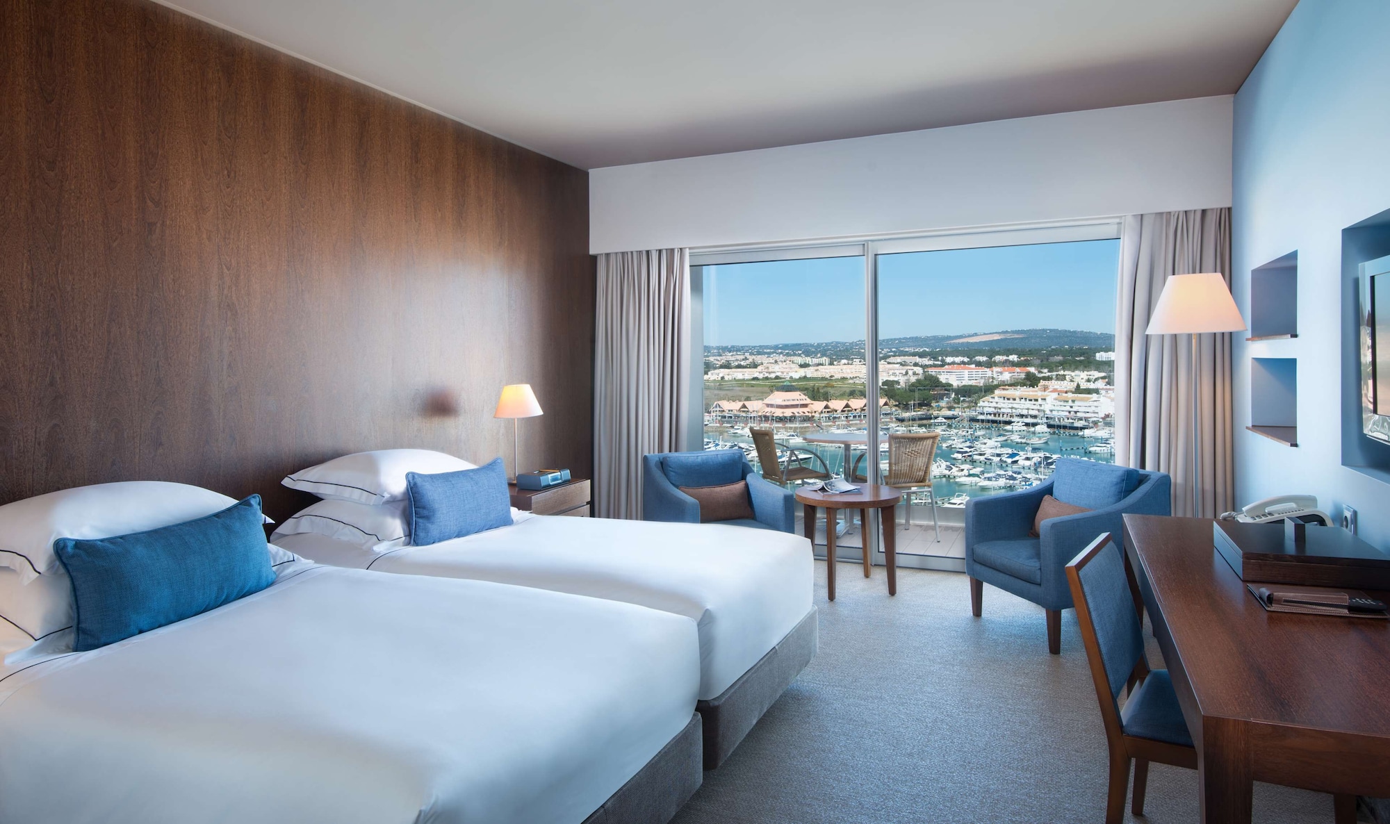 غرفة بريميوم بسريرين منفصلين بإطلالة على المرسى، Tivoli Marina Vilamoura Algarve Resort 3/7