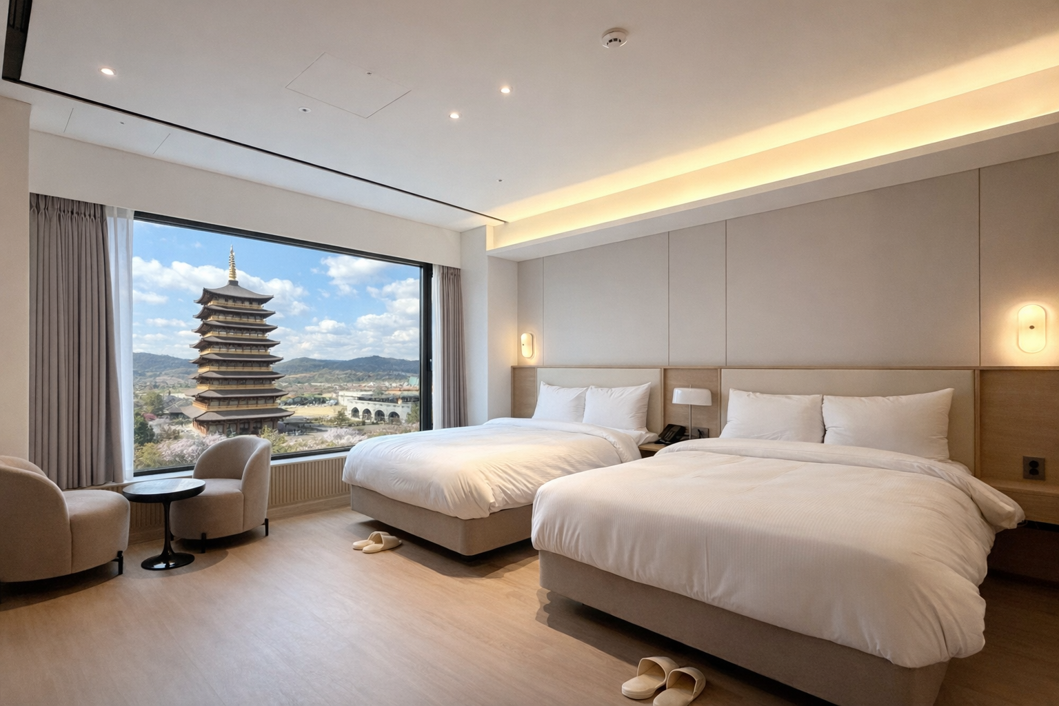 Premier, Suite, 2 Double Beds, Front View