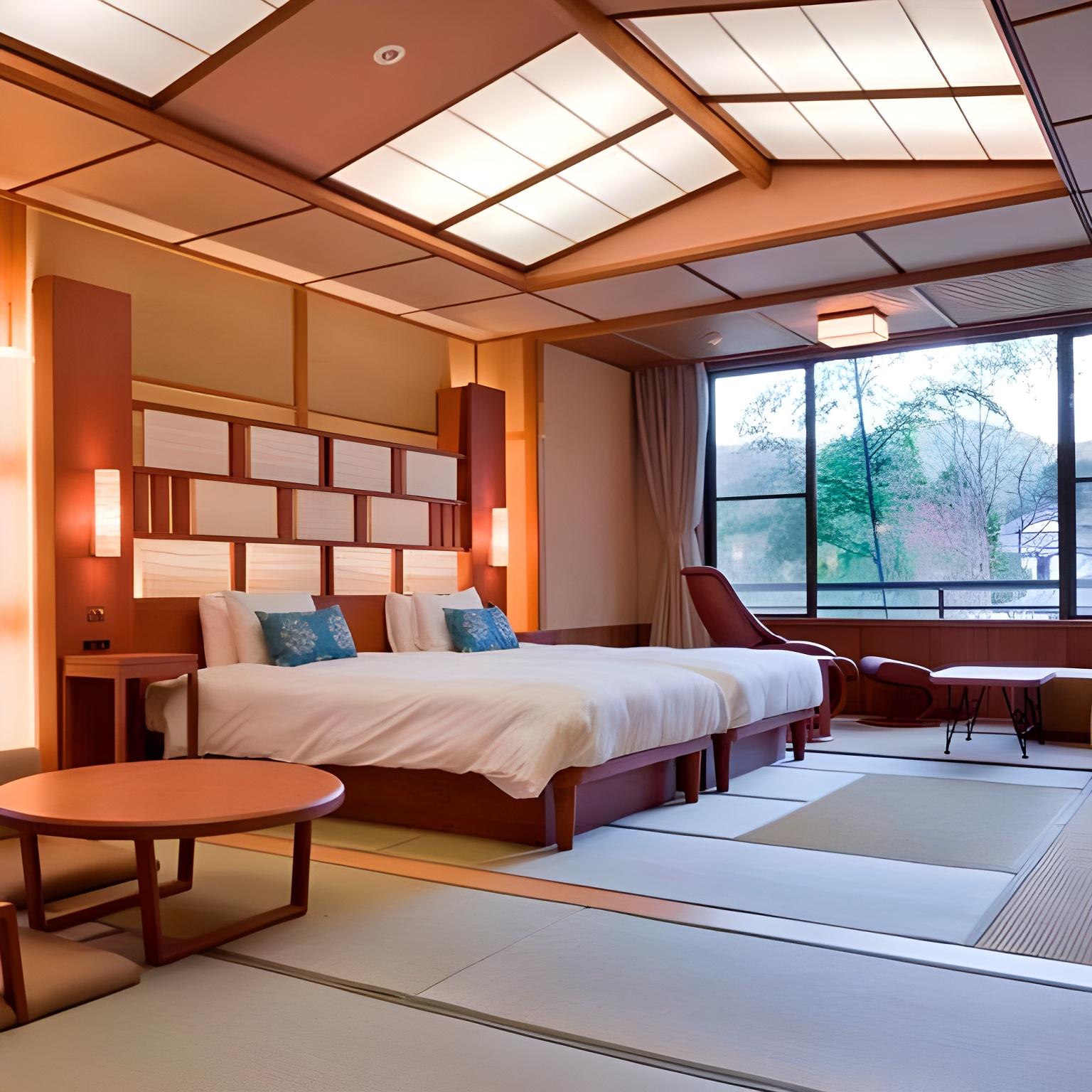 Japanese, Twin Beds, River View, Main Building