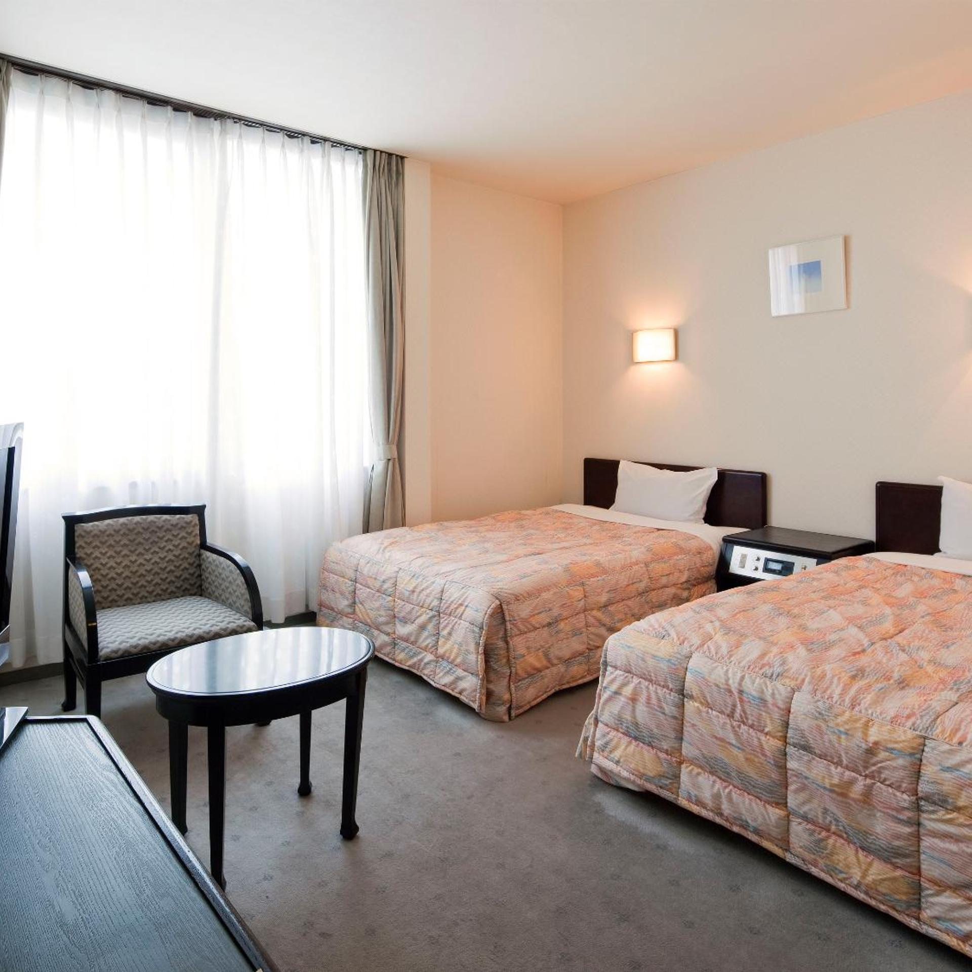غرفة بسريرين منفصلين، Kotohira Riverside Hotel 3/3