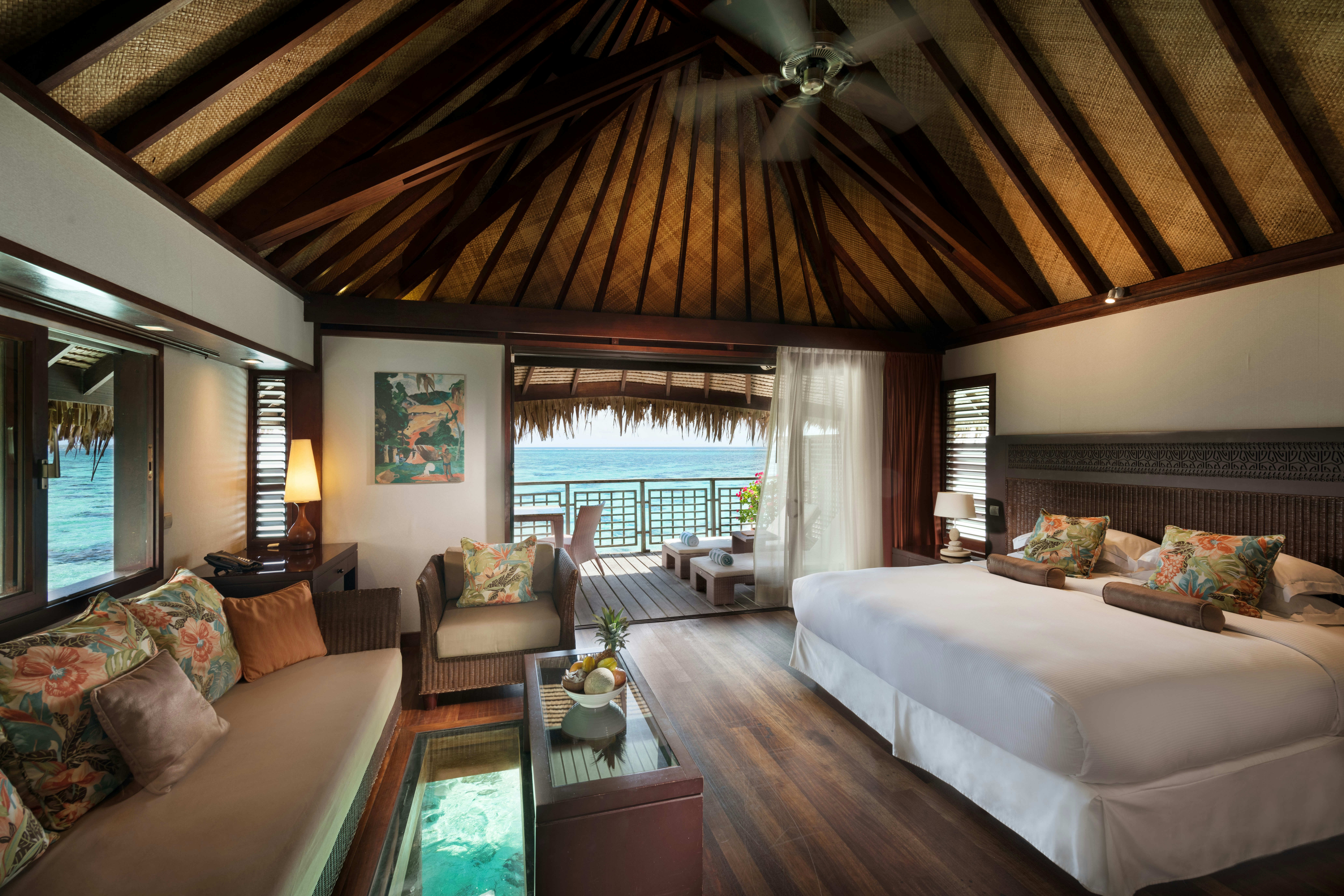Overwater, Beach, Bungalow, King Bed