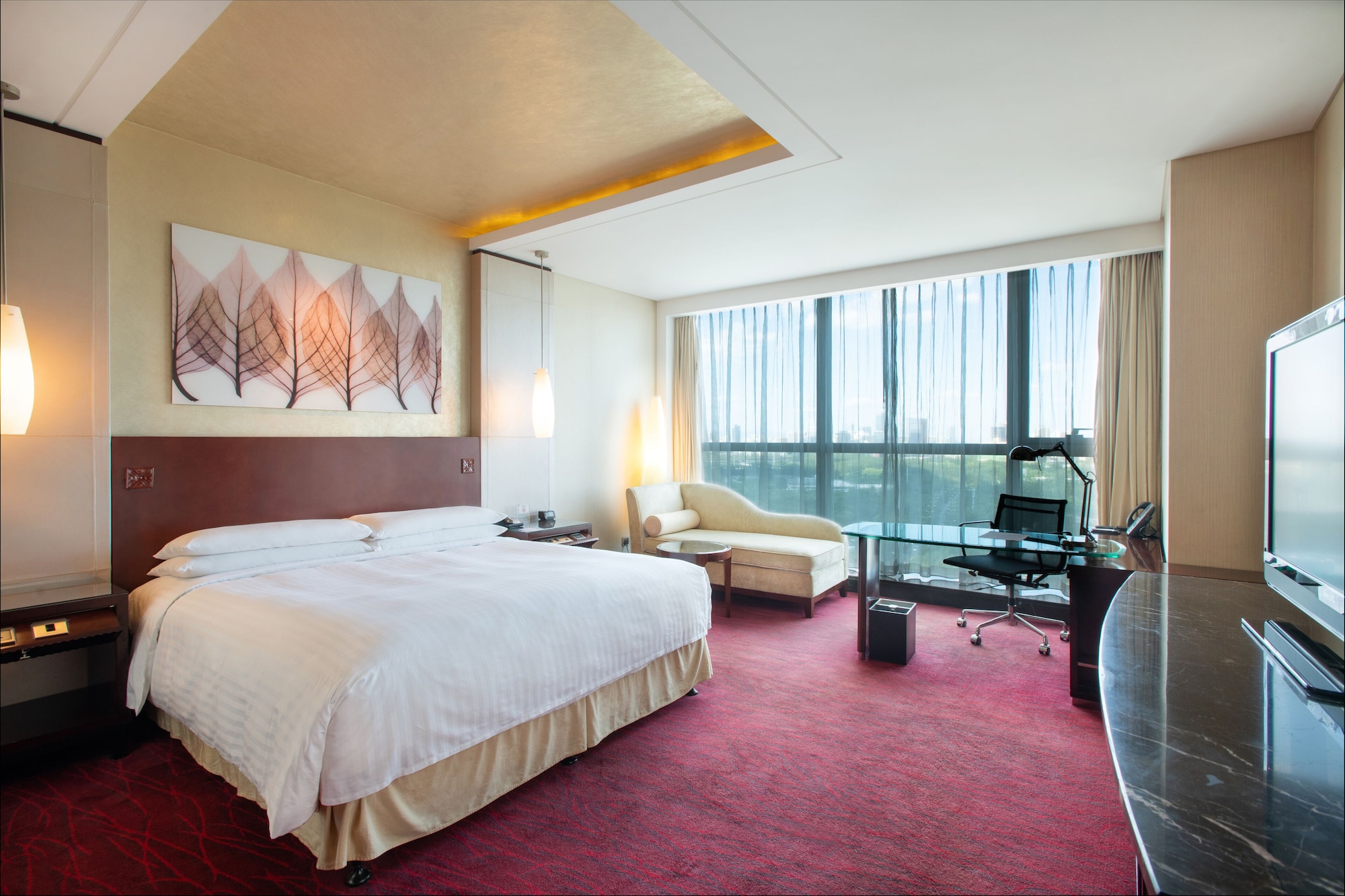 غرفة بسرير كينج بإطلالة على المدينة، Beijing Marriott Hotel Northeast 3/7