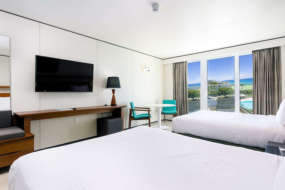 Oasis, Deluxe, 2 Double Beds, Pool View