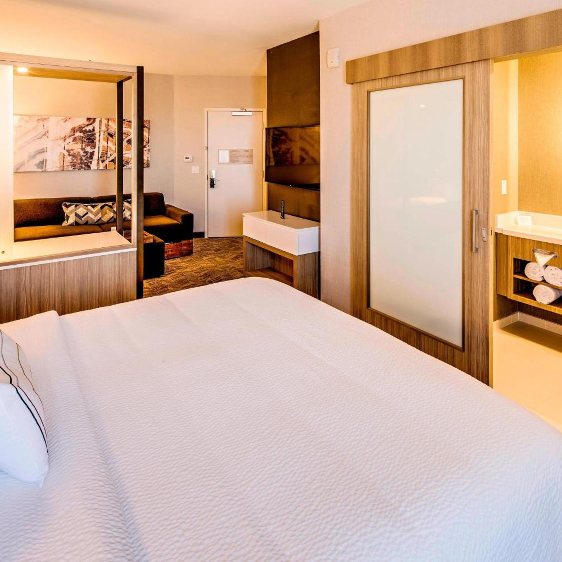جناح بسرير كينج مع سرير سحّاب إضافي مع أريكة بحوض استحمام لذوي الإعاقة، Springhill Suites Dayton Vandalia 2/4