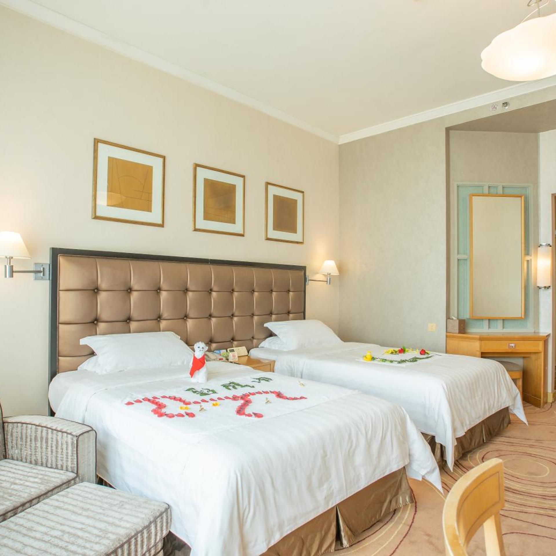 غرفة بريميير بسريرين منفصلين، Shantou Junhua Haiyi Hotel 4/9