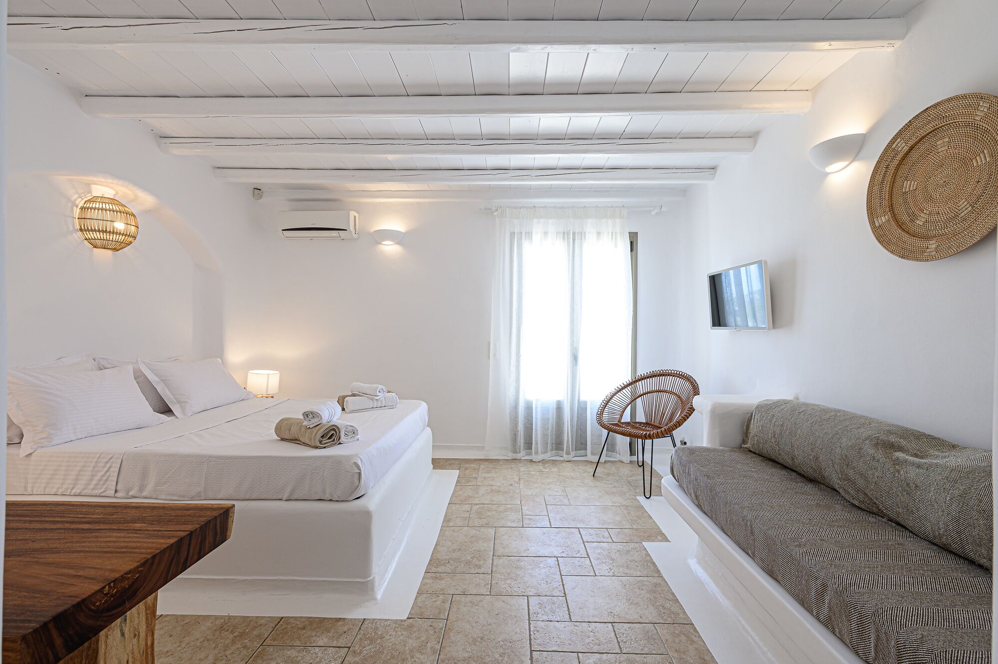 فيلا بريميوم بسريرين منفصلين وسريرين كوين بـ6 غرف نوم مع أريكة بمسبح خاص، 9 Muses Villas Mykonos 5/10