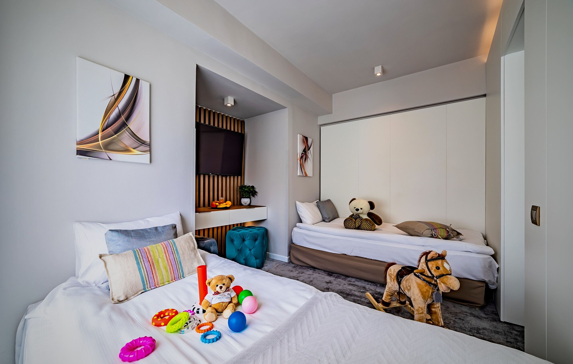Renovated, Family Suite, 1 Double and 3 Single Beds