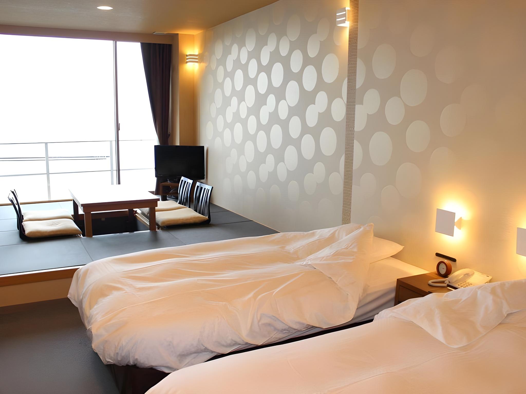 Spa, Deluxe, Twin Beds, Ocean View, Hot Spring Bath