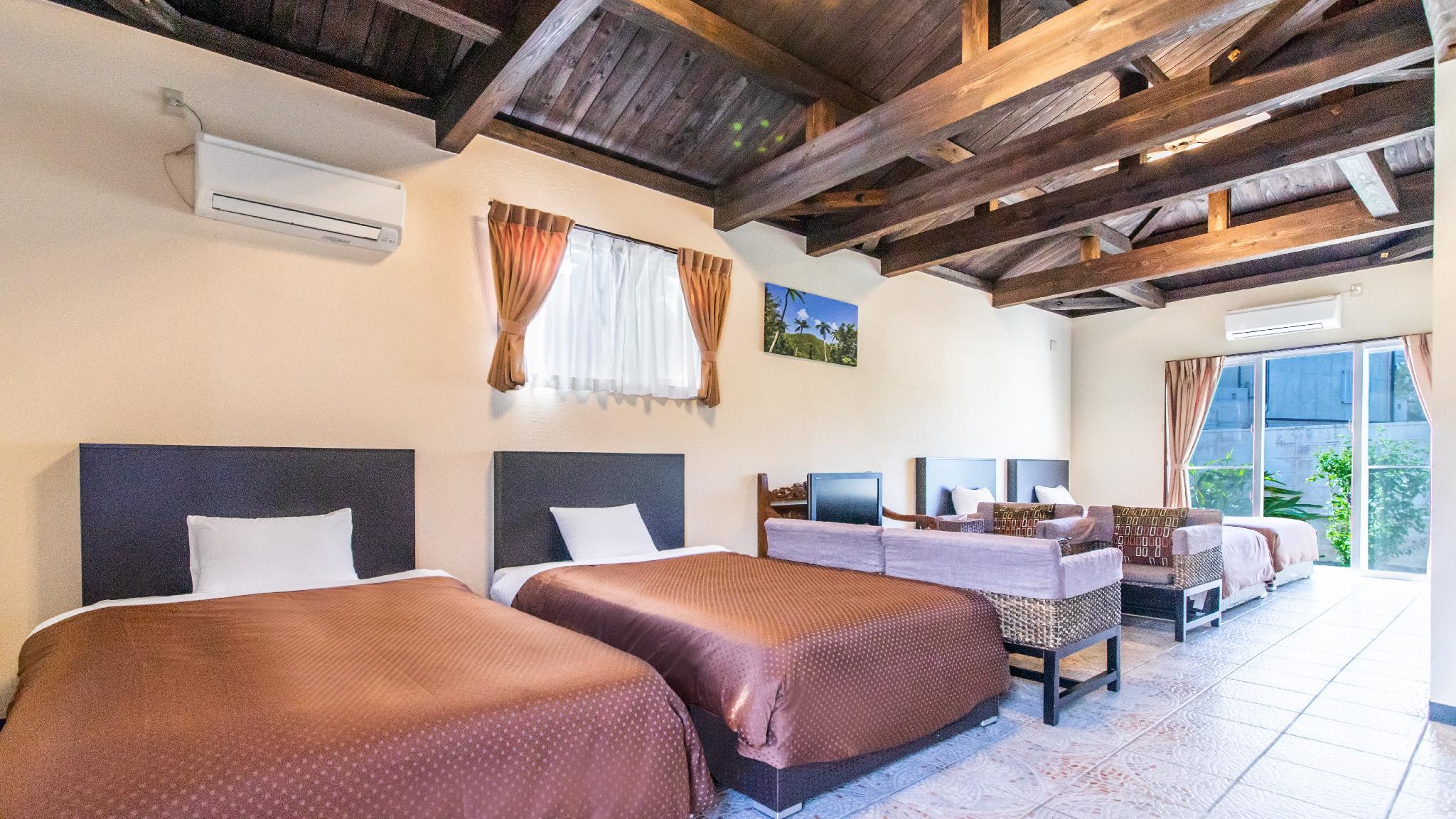 Semi Room, Cottage, Quadruple, Semi Double Bed