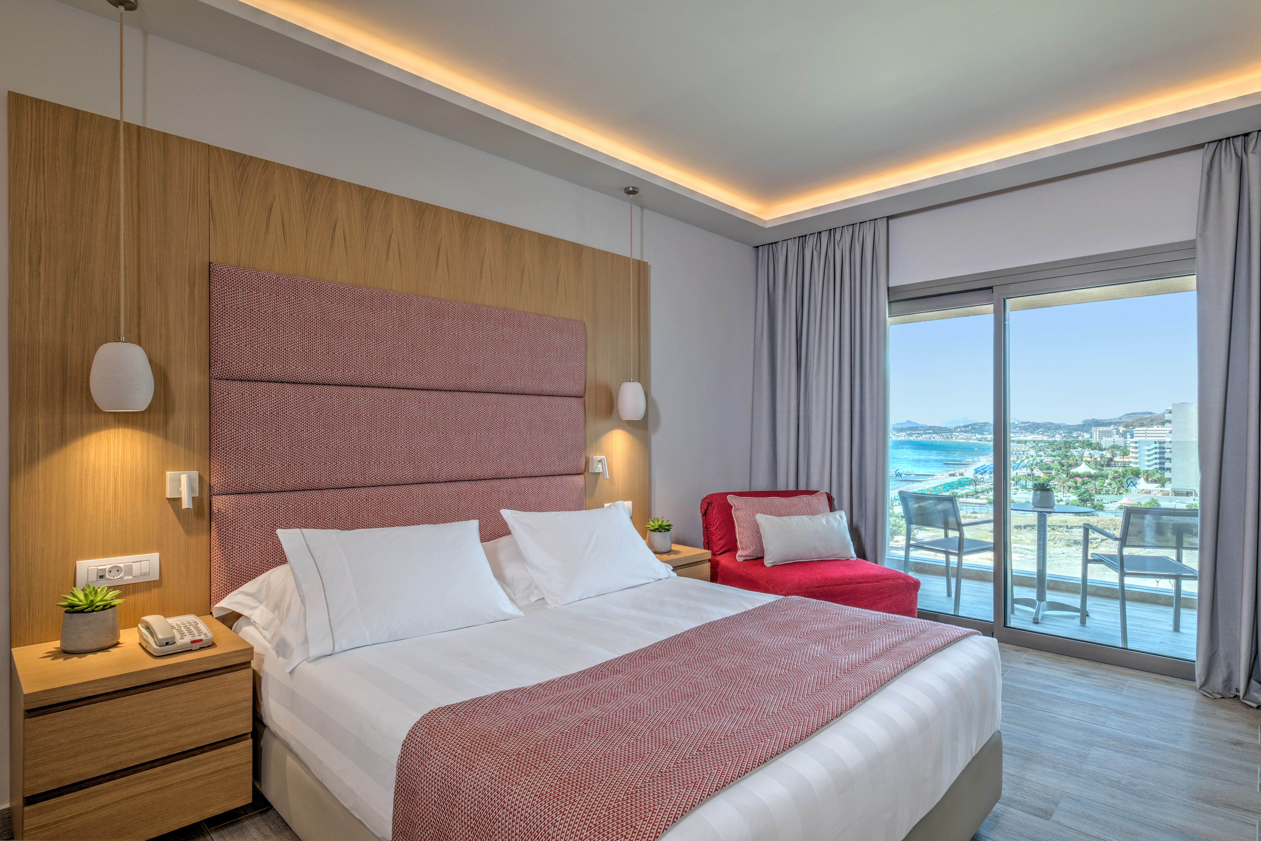 Room, Twin Beds, Side Sea View