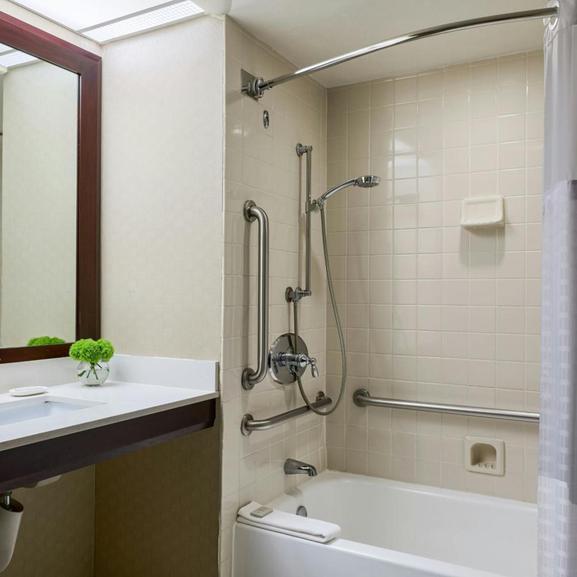 غرفة بسرير كينج بحوض استحمام لذوي الإعاقة، Renaissance Los Angeles Airport Hotel 5/10