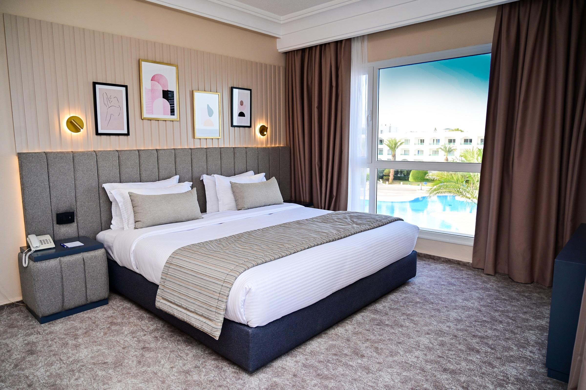 غرفة قياسية بسرير مزدوج بإطلالة على البحر، Mahdia Palace Thalasso 2/2