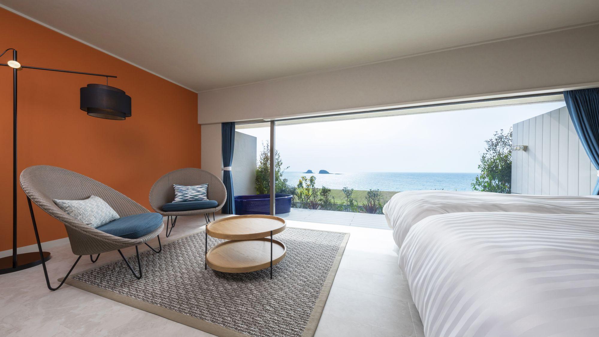 Room, Twin Beds, Ocean View, Outdoor Bath