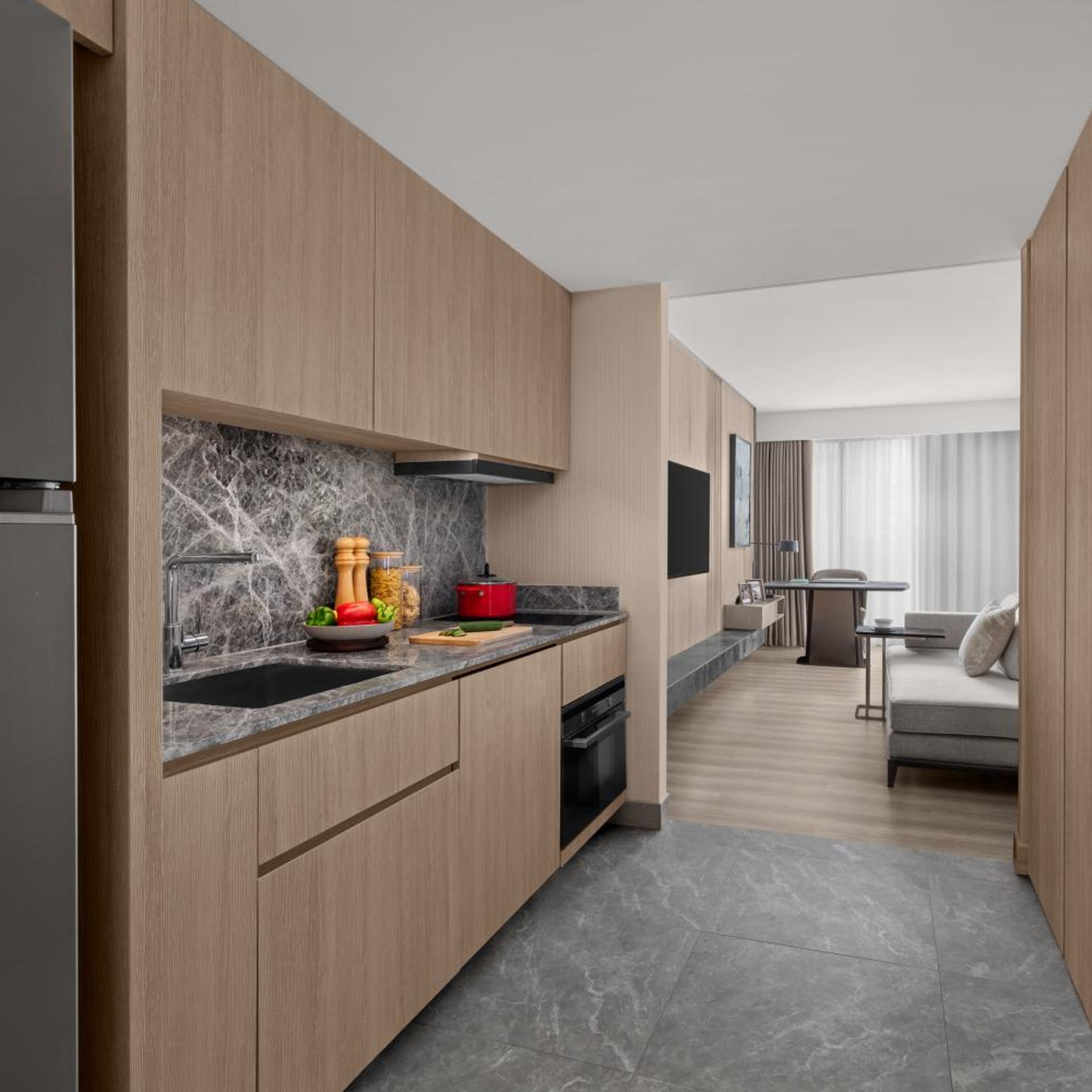 استوديو بريميير بسرير كينج بإطلالة على المدينة في طابق مرتفع، Marriott Executive Apartments, Bangkok Townhall Sukhumvit 2/3