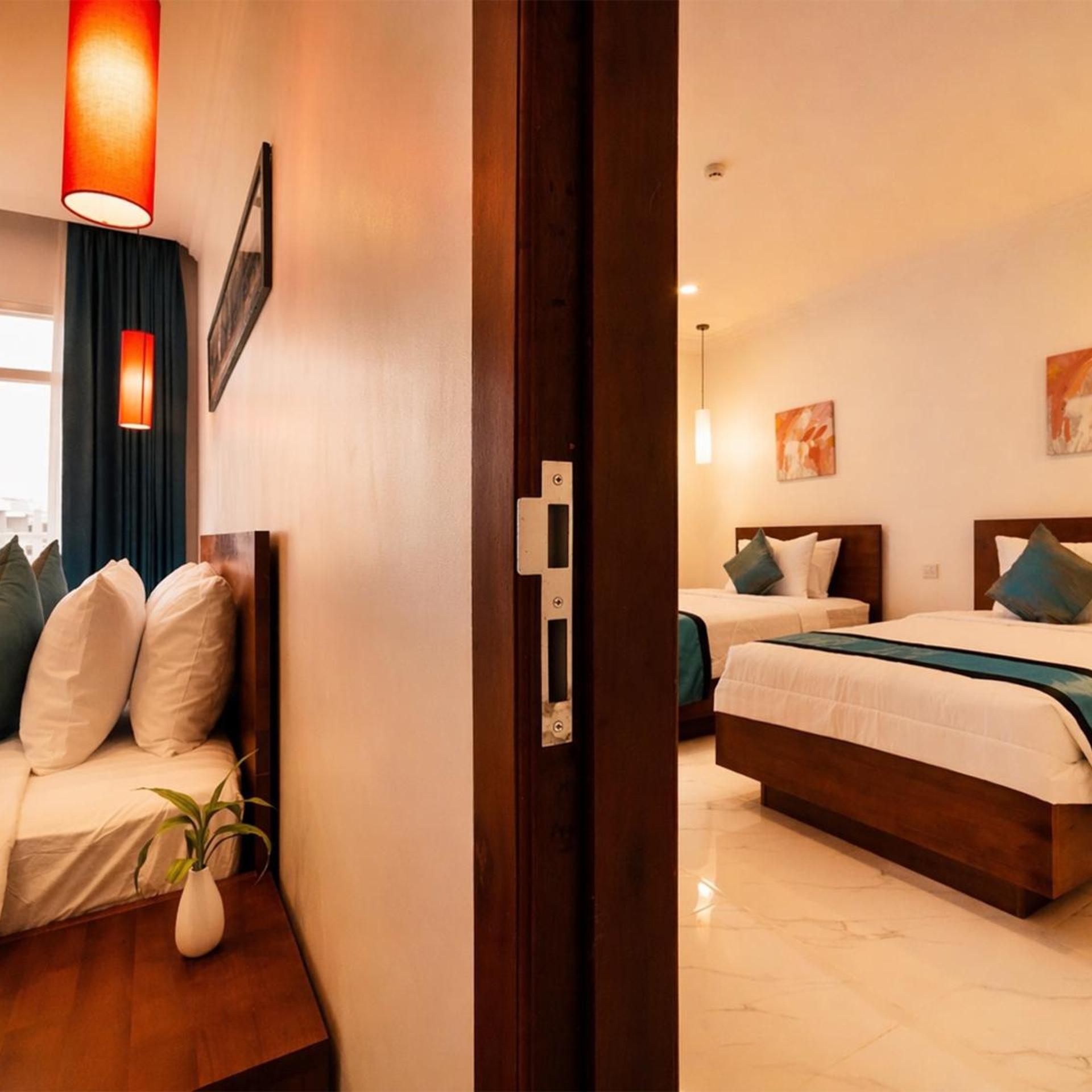 غرفة متصلة عائلية بشرفة بغرفتي نوم، Le Kree Downtown Hotel 10/10