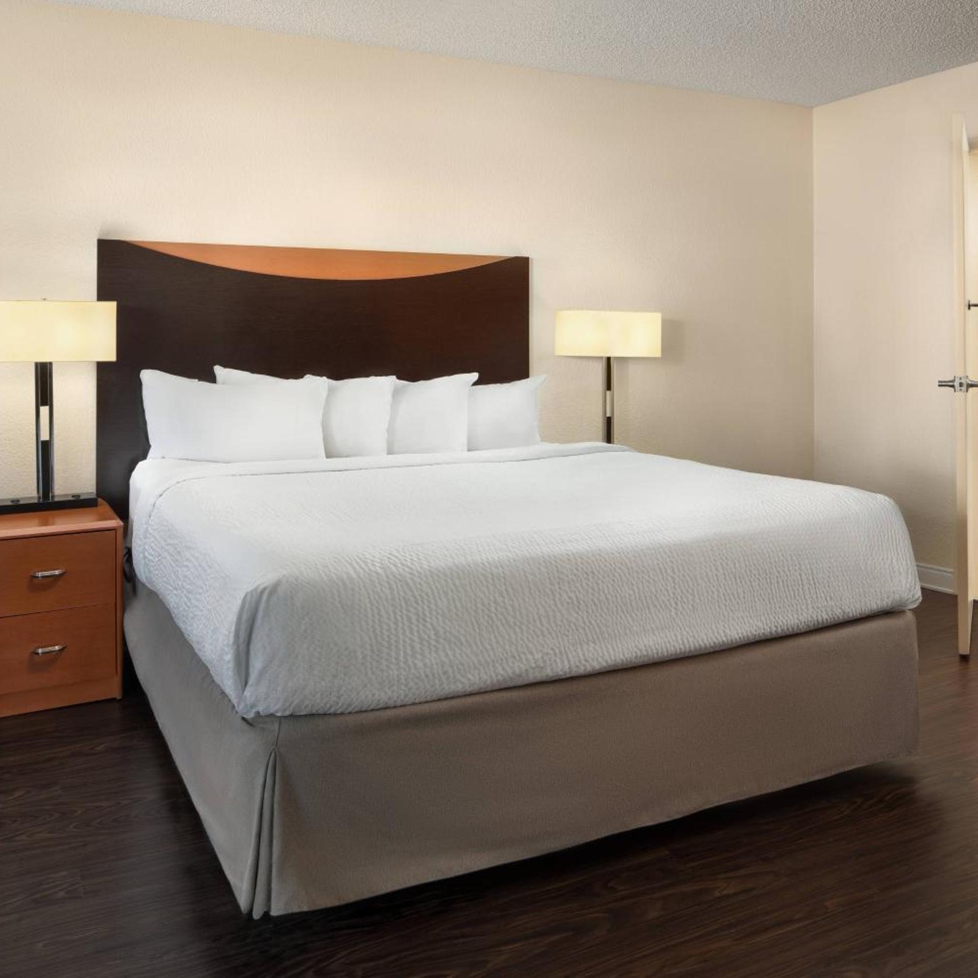 غرفة بسرير كينج بحوض استحمام في طابق منخفض لذوي الإعاقة، Fairfield Inn By Marriott Anaheim Resort 4/10
