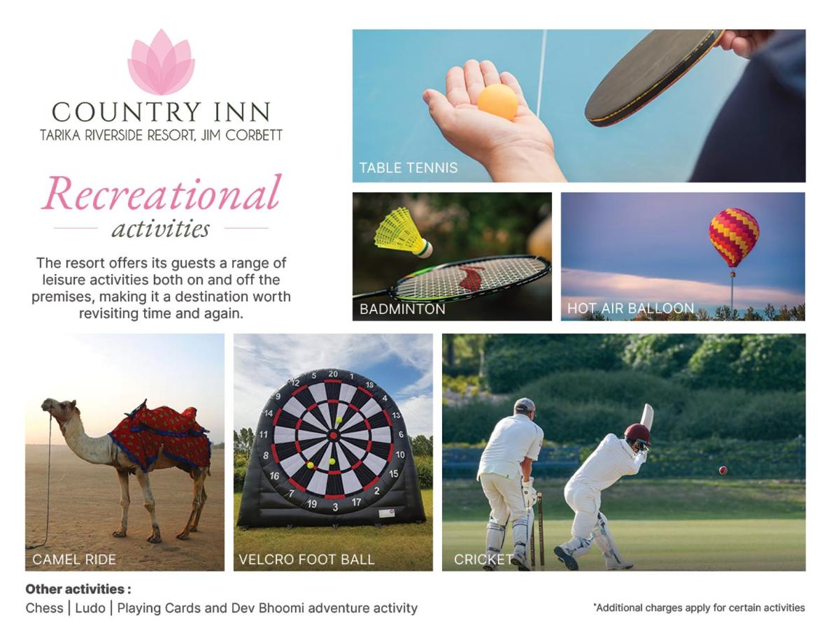Country Inn Tarika Riverside Resort Jim Corbett 11/63