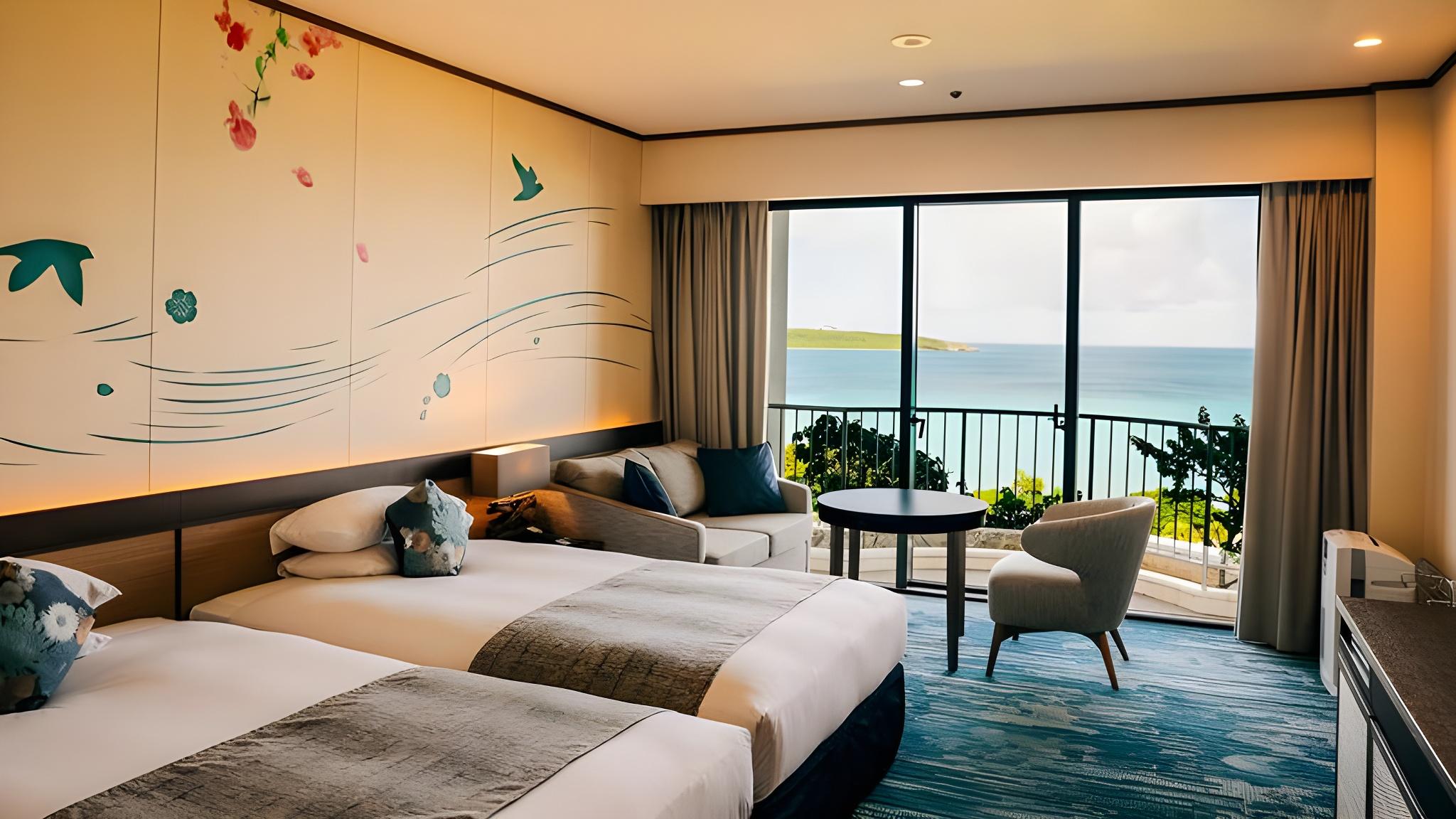 Ocean, Deluxe, Twin Beds