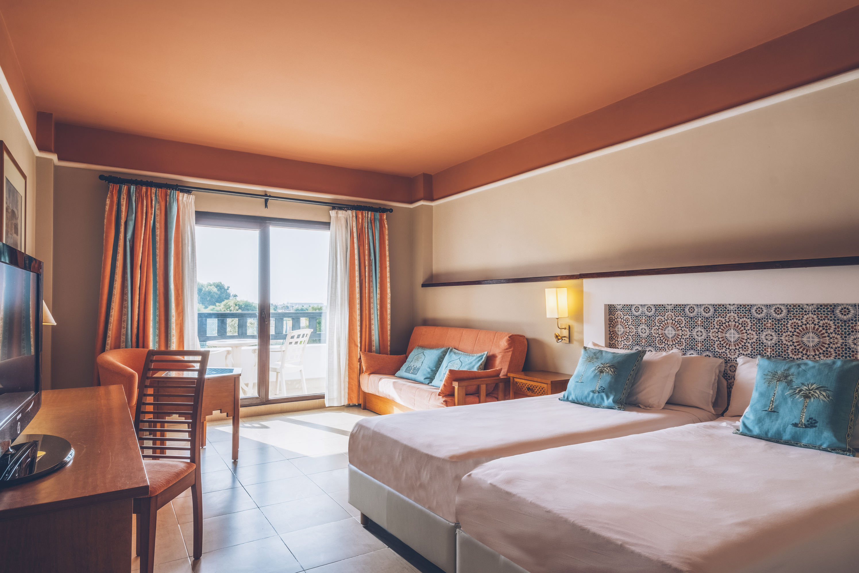 Room, Single, Double Bed, Side Sea View