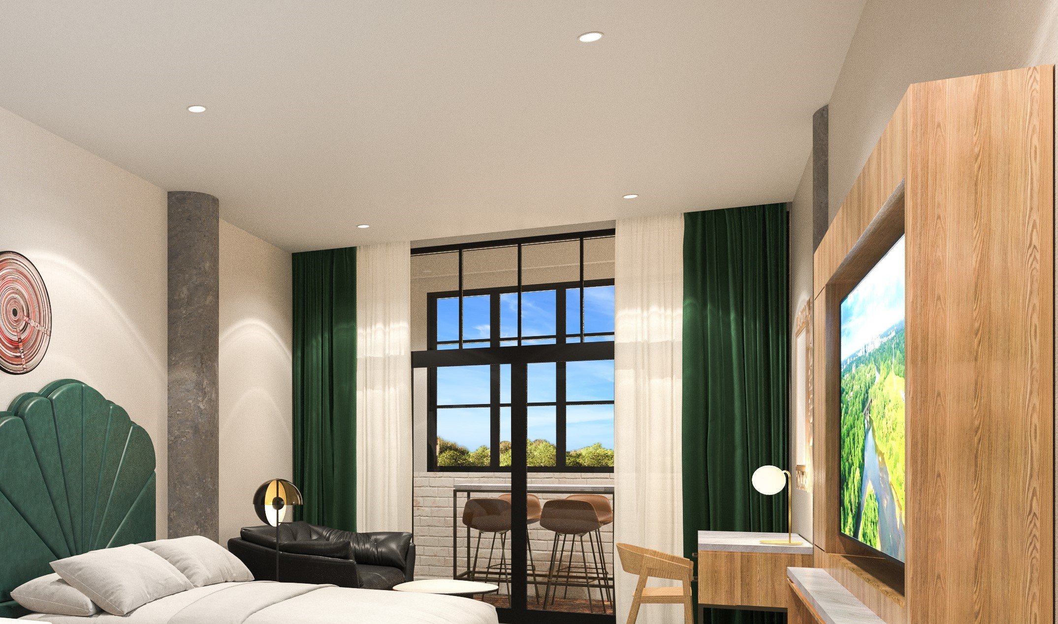 Gold, Suite, Queen Bed, Terrace