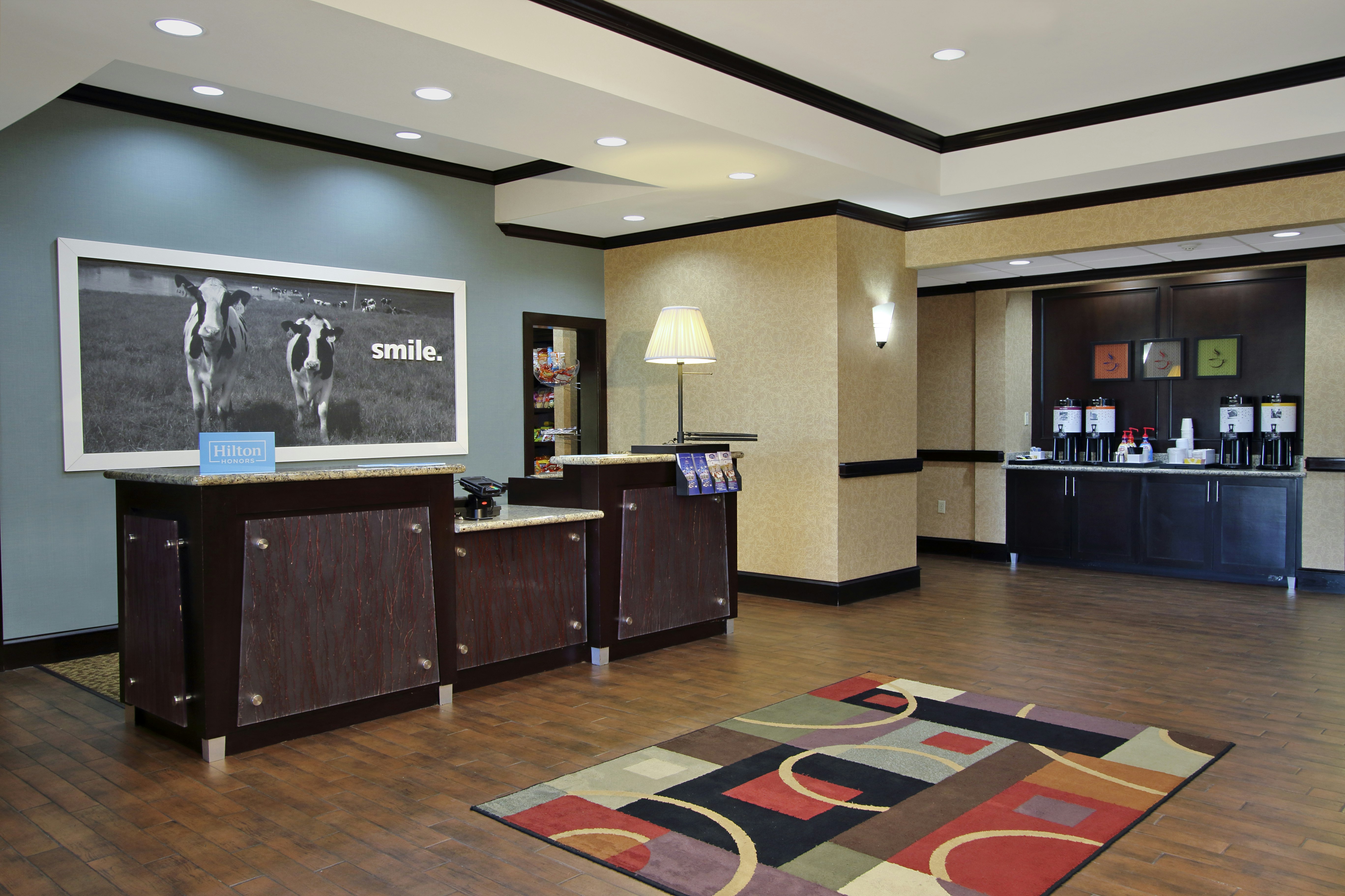 Lobby at HAMPTON INN AND SUITES BUFFALO TX, BUFFALO - TX