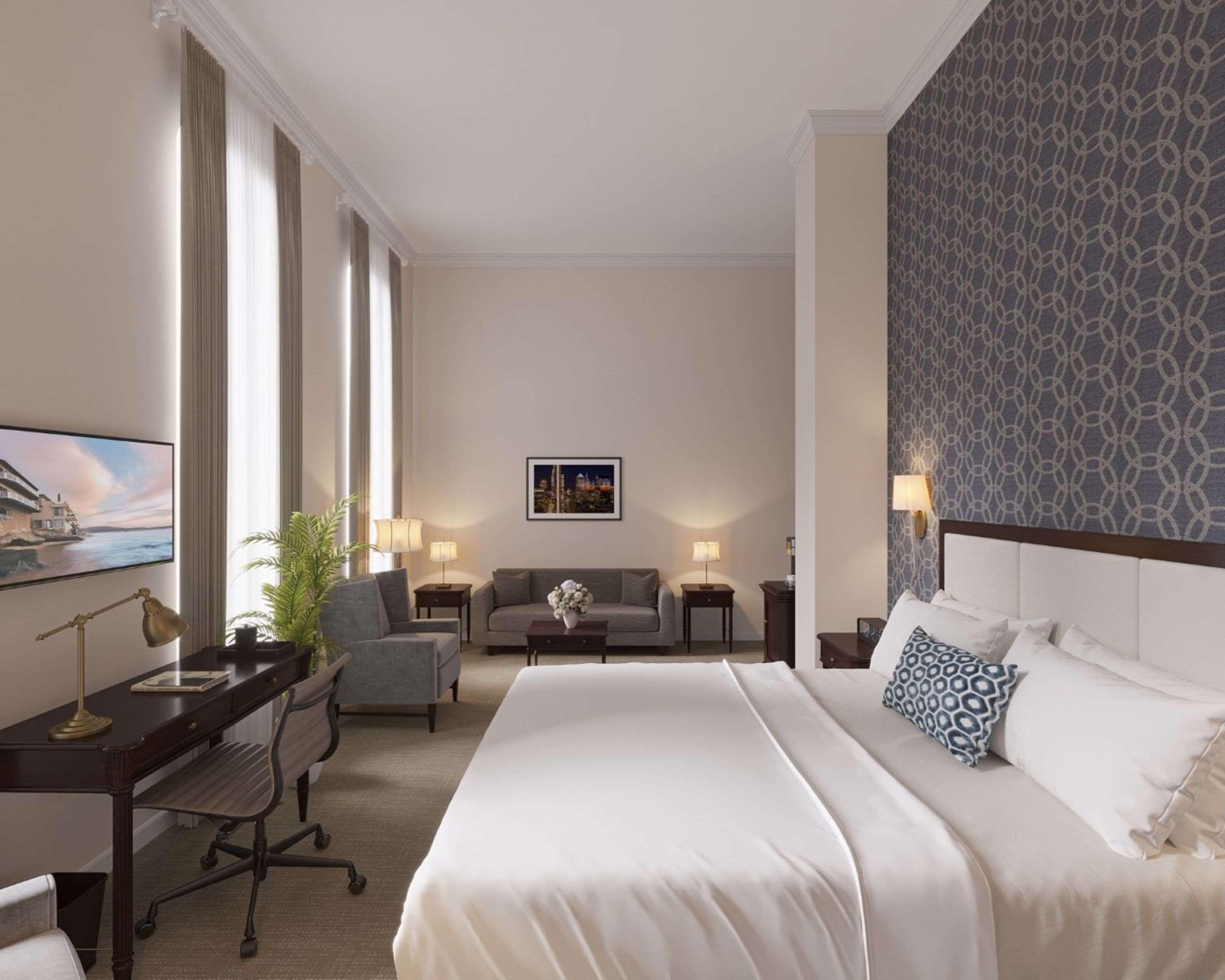 Superior, King Bed, Street View, Sofa