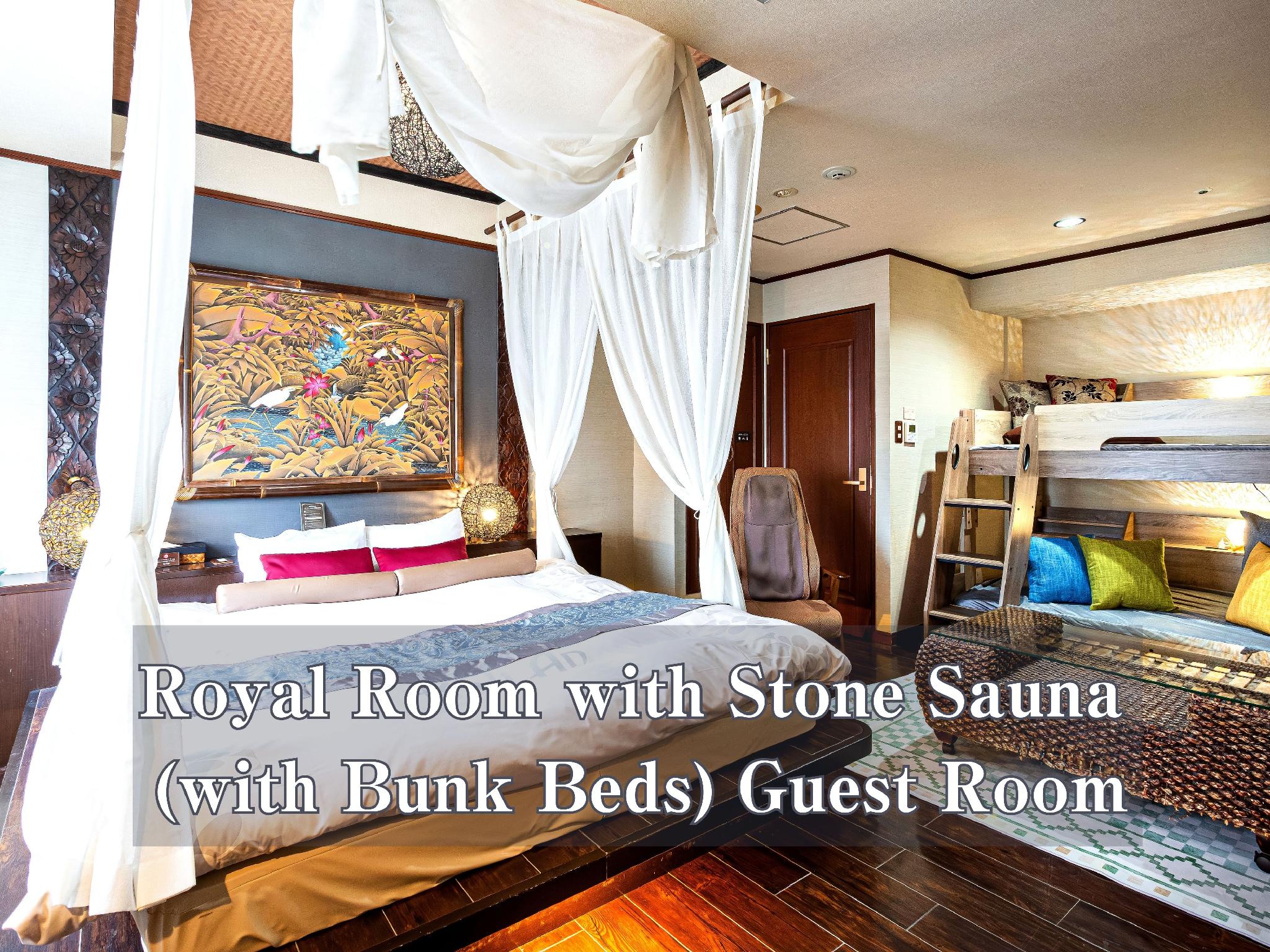 Royal, Stone, King Bed, Bunk Beds, Sauna