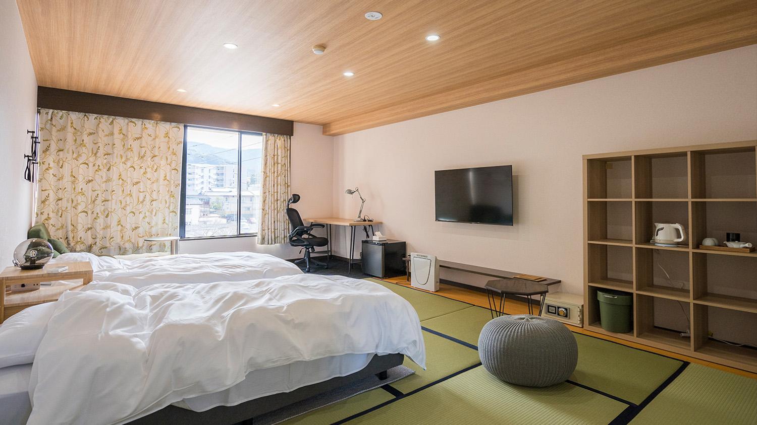 Renovated, Japanese, Twin Beds, Tatami