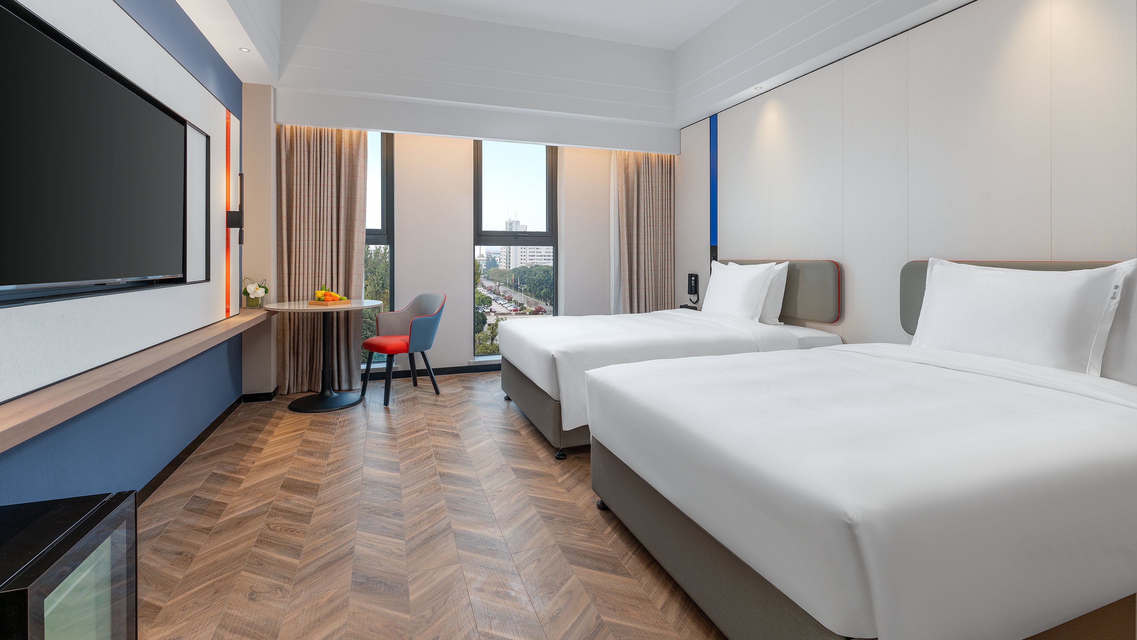 غرفة قياسية بسريرين مزدوجين في طابق مرتفع، Holiday Inn Express CHENGDU SHUANGLIU AIRPORT 3/3