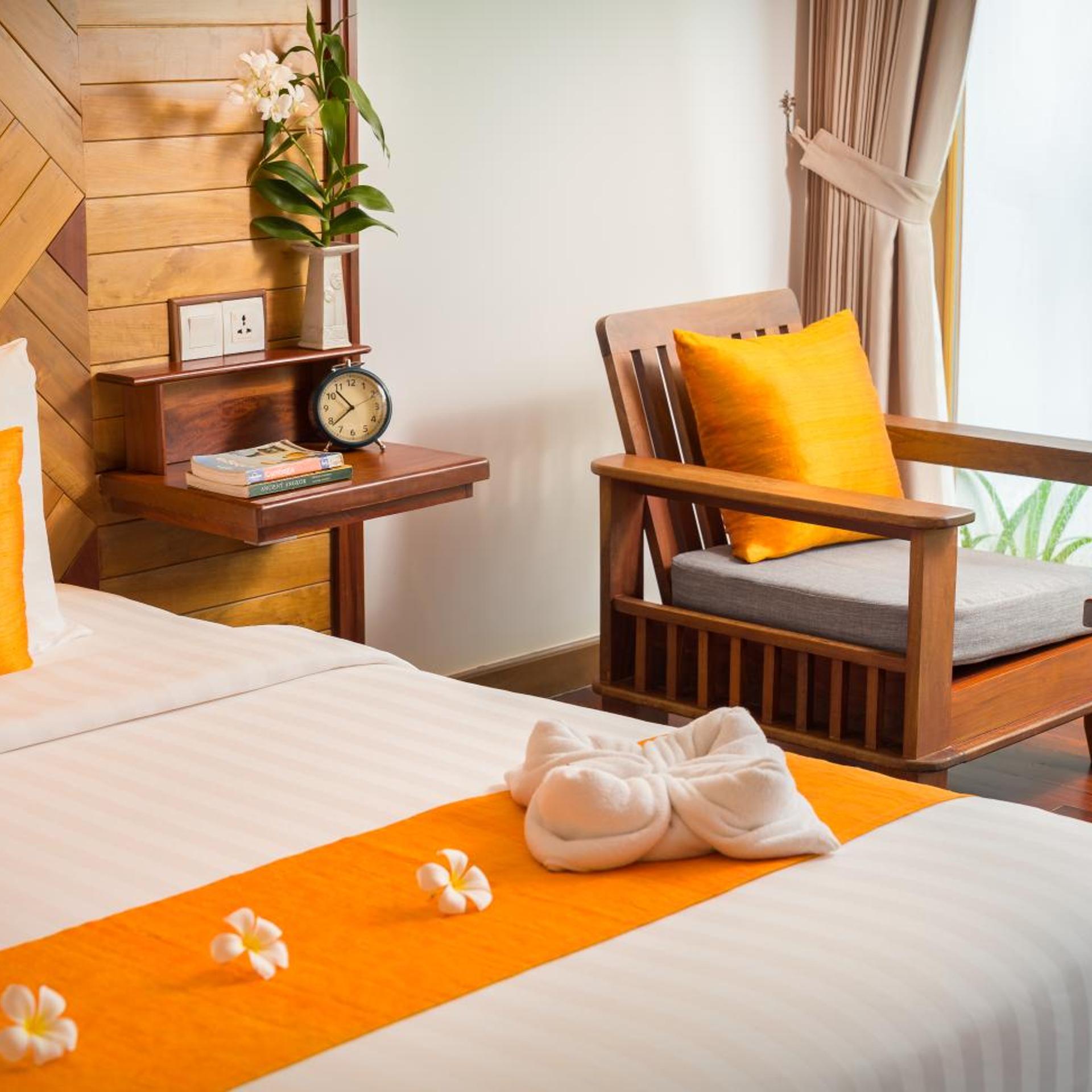 غرفة ديلوكس بسرير مزدوج، Khmer House Resort 10/10