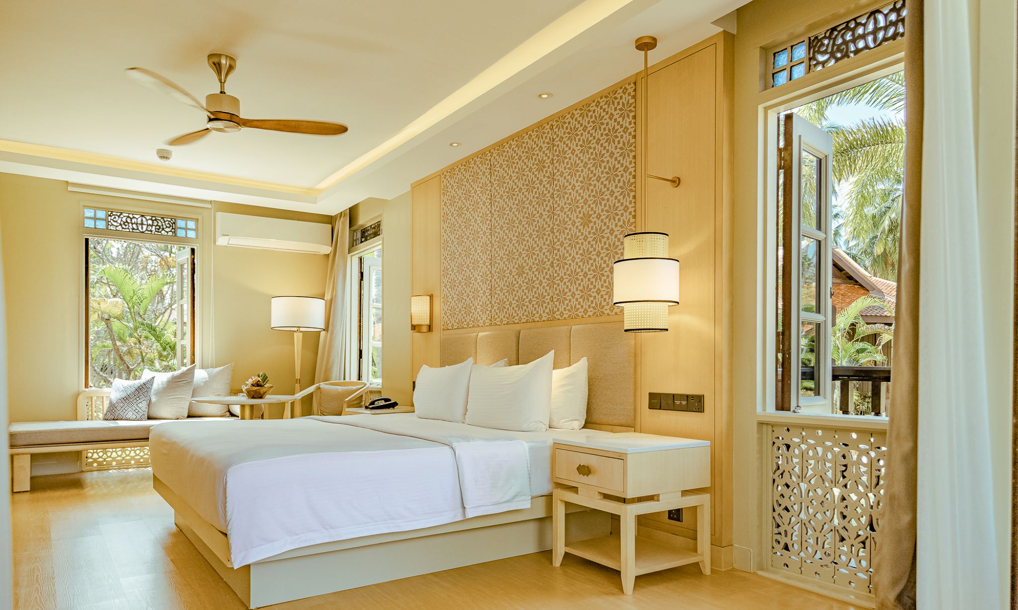 غرفة بسريرين منفصلين بإطلالة على الحديقة، Pelangi Beach Resort and Spa 2/3