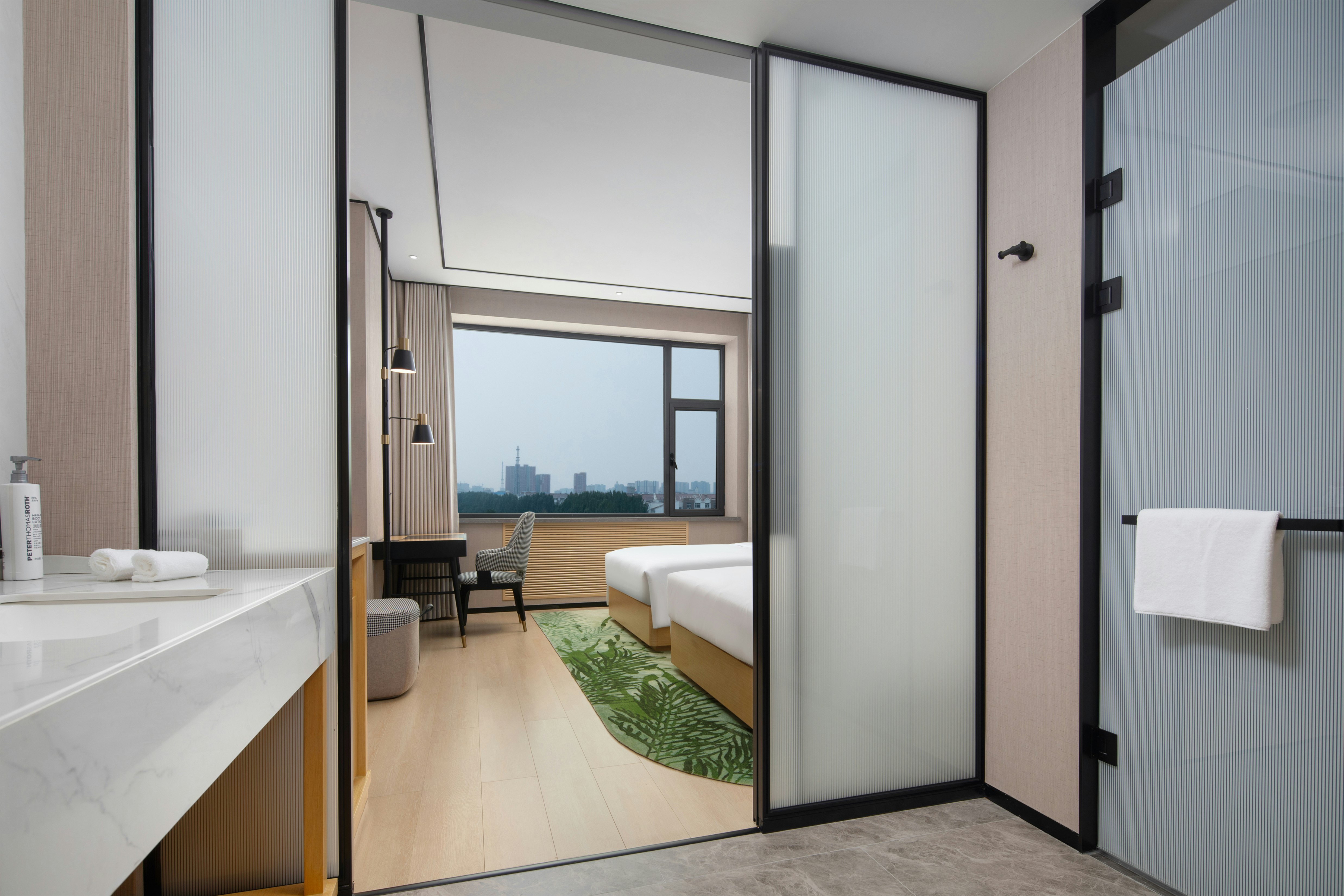 غرفة سوبيريور بسريرين منفصلين، Hilton Garden Inn Hulunbuir Hailar 4/4