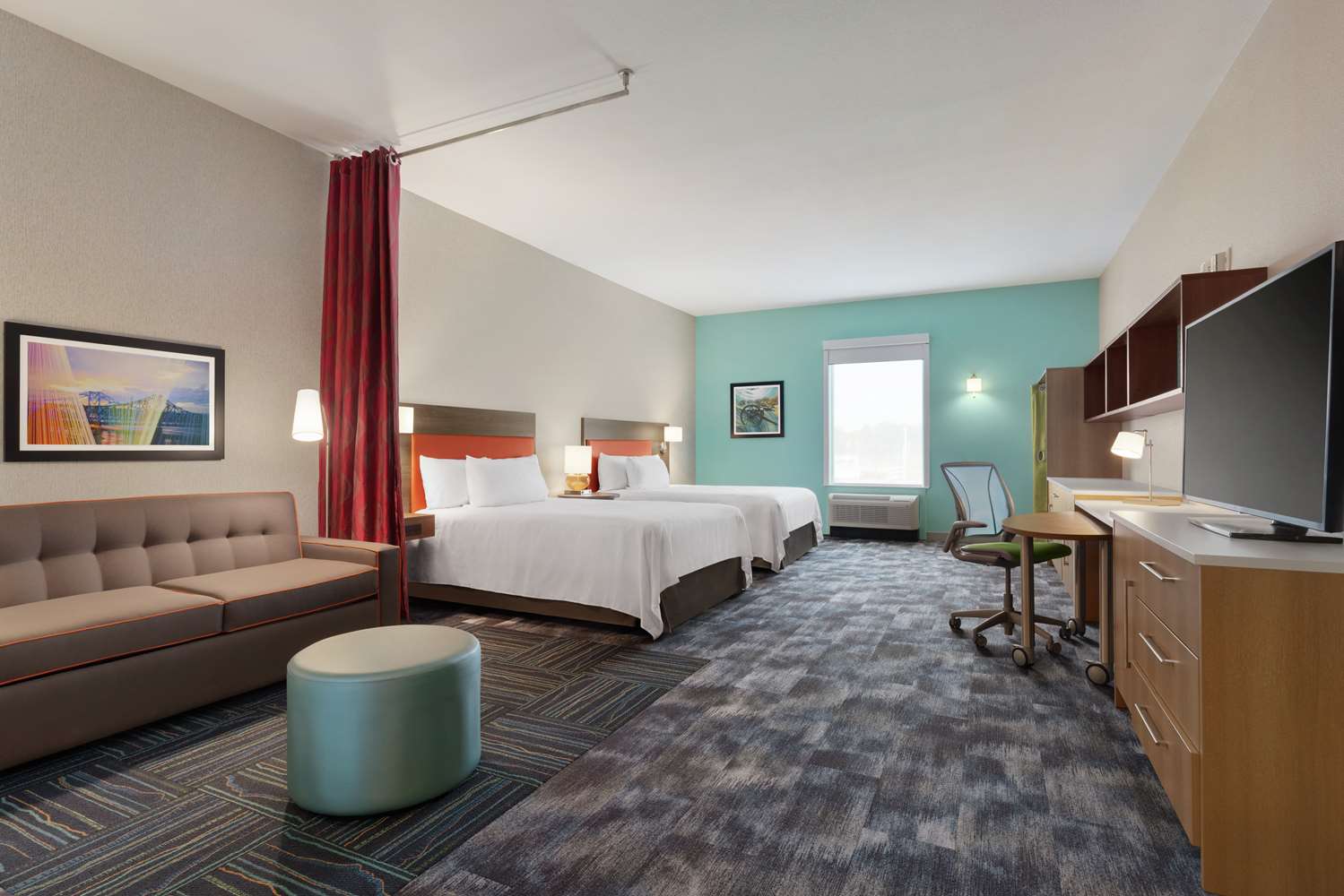 Studio, 2 Queen Beds, Accessible