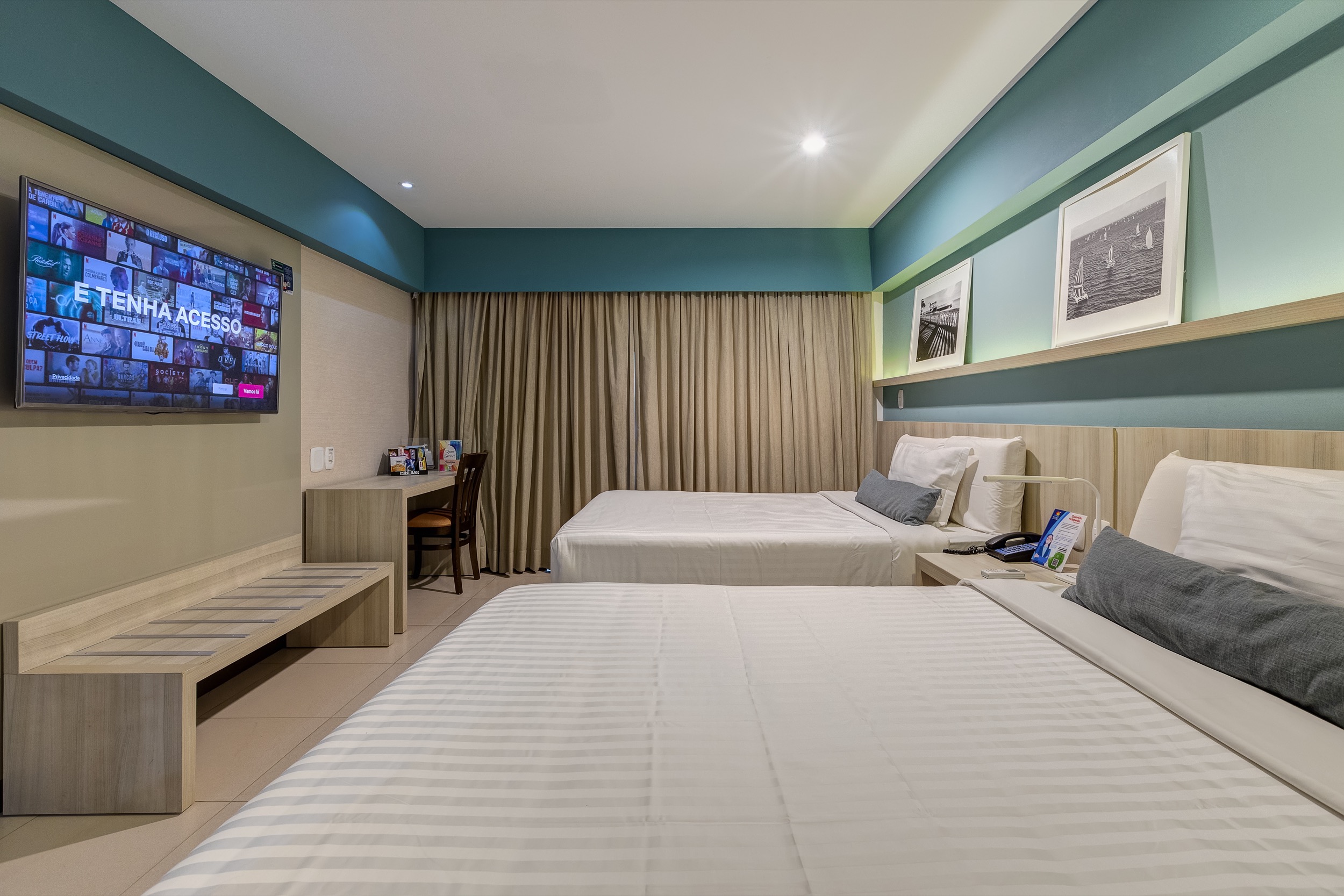 Room, Double Bed, Lateral Side Sea View