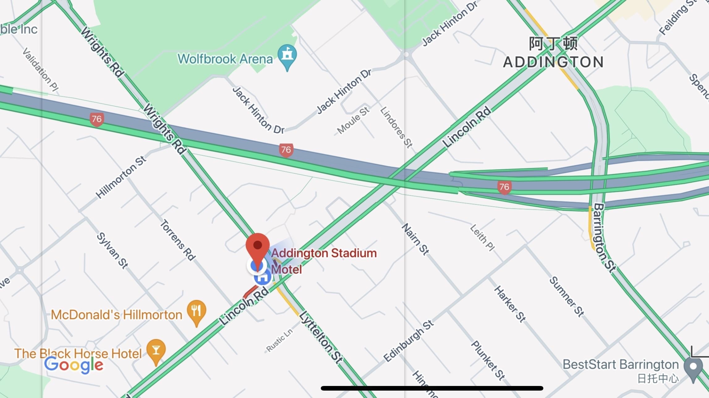Addington Stadium Motel 36/38