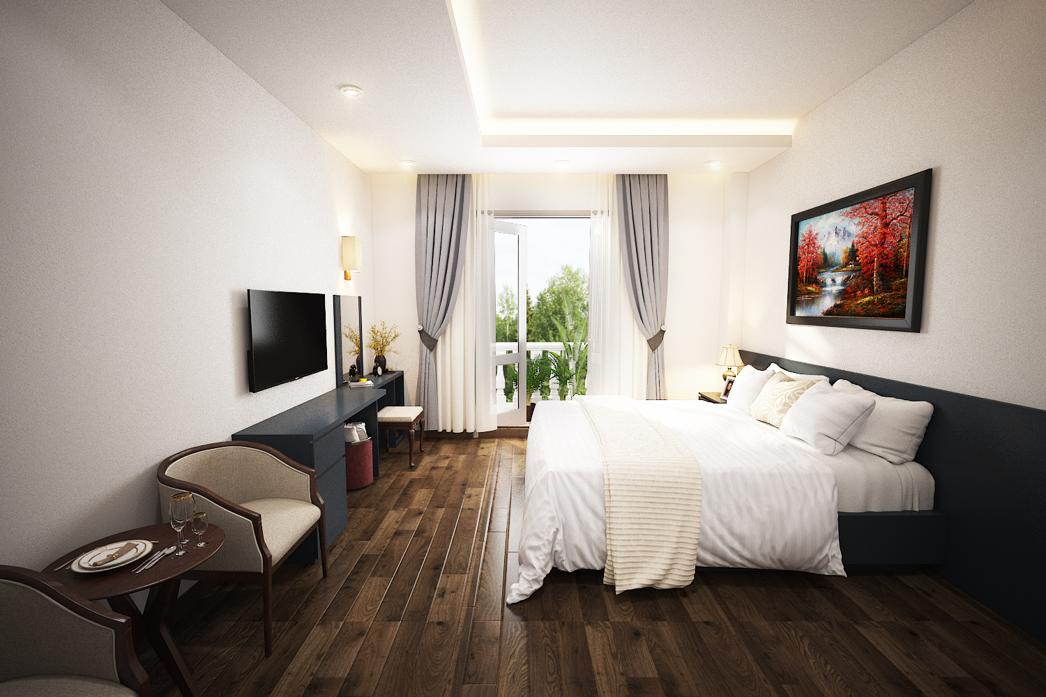 غرفة ديلوكس بسرير مزدوج، Hotel The Hanoi 2/3