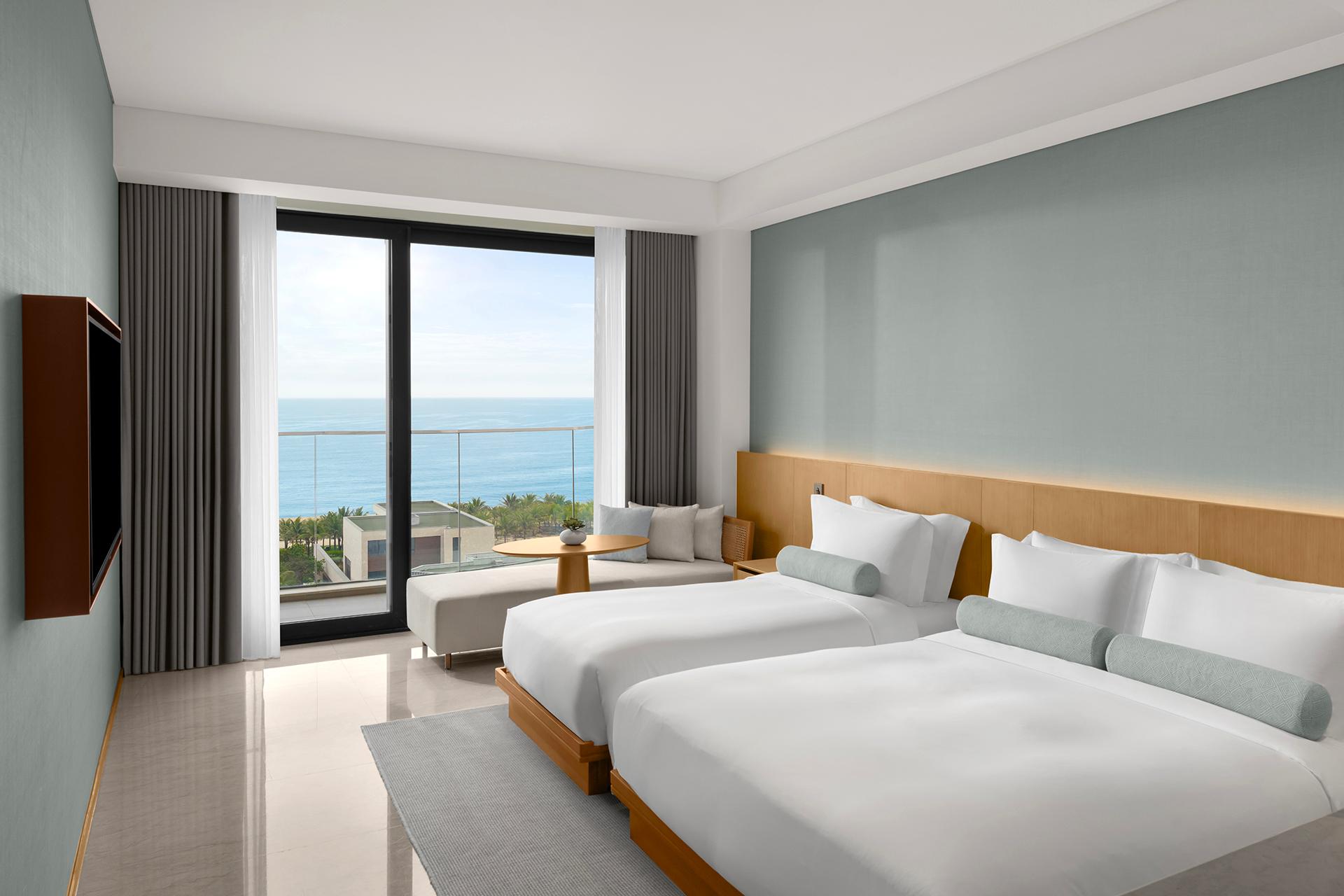 Premier, Deluxe, Family, 1 Double and 1 Single Bed, Ocean View