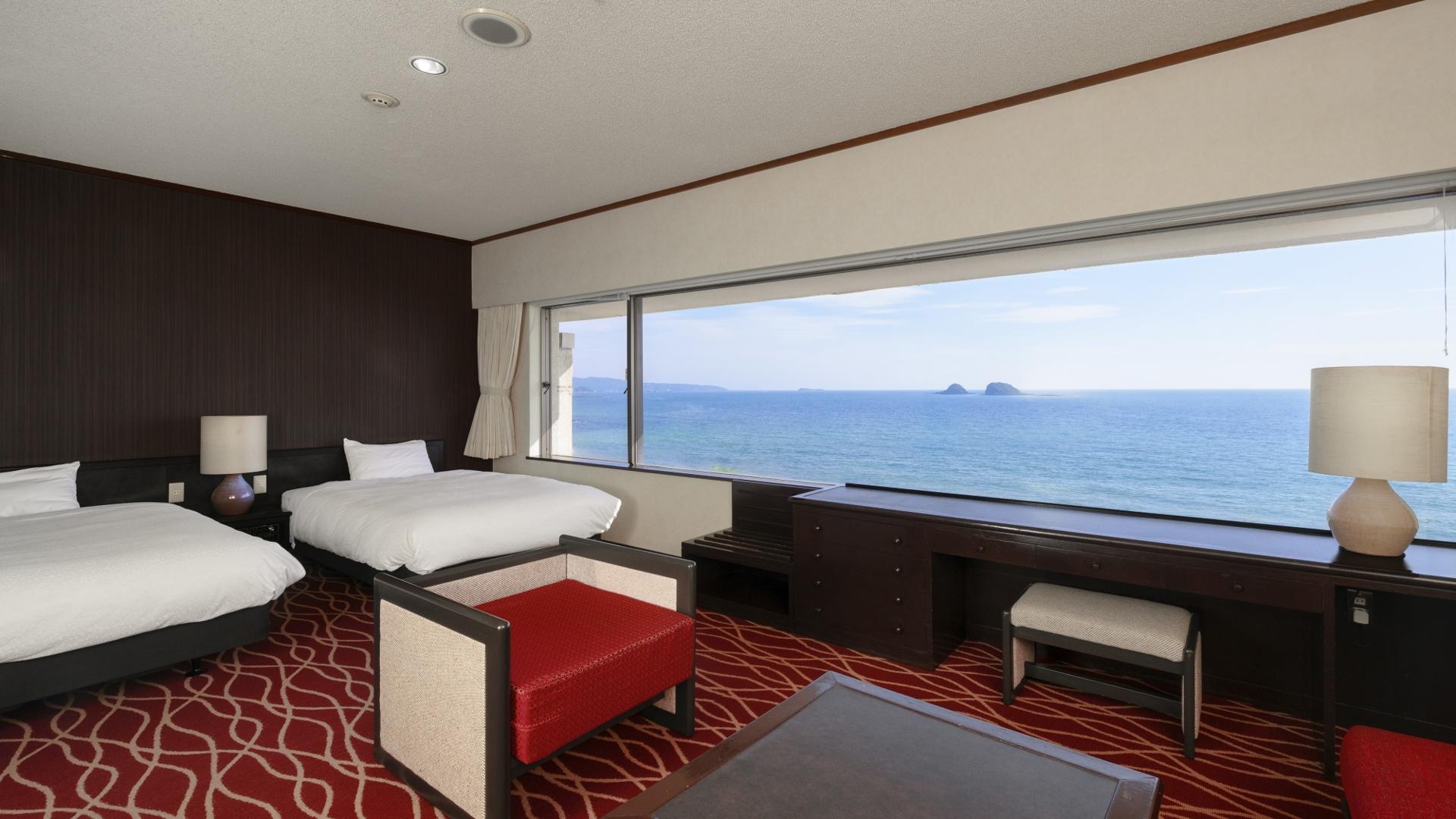 Island, Western, Twin Beds, Lateral Side Ocean View, 2 Sofa