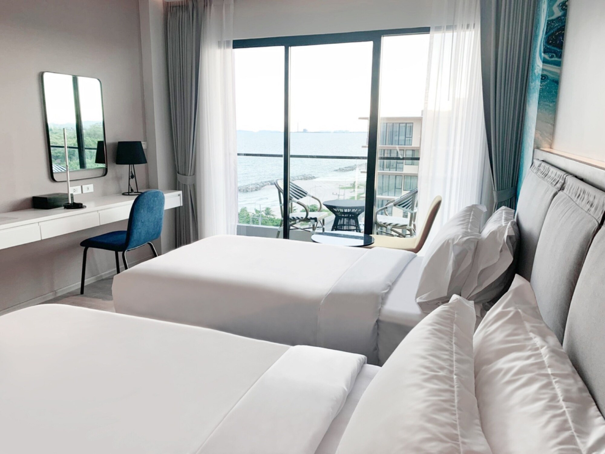 غرفة ديلوكس بسرير مزدوج بإطلالة على البحر، Fortune Saeng Chan Beach Rayong 6/8