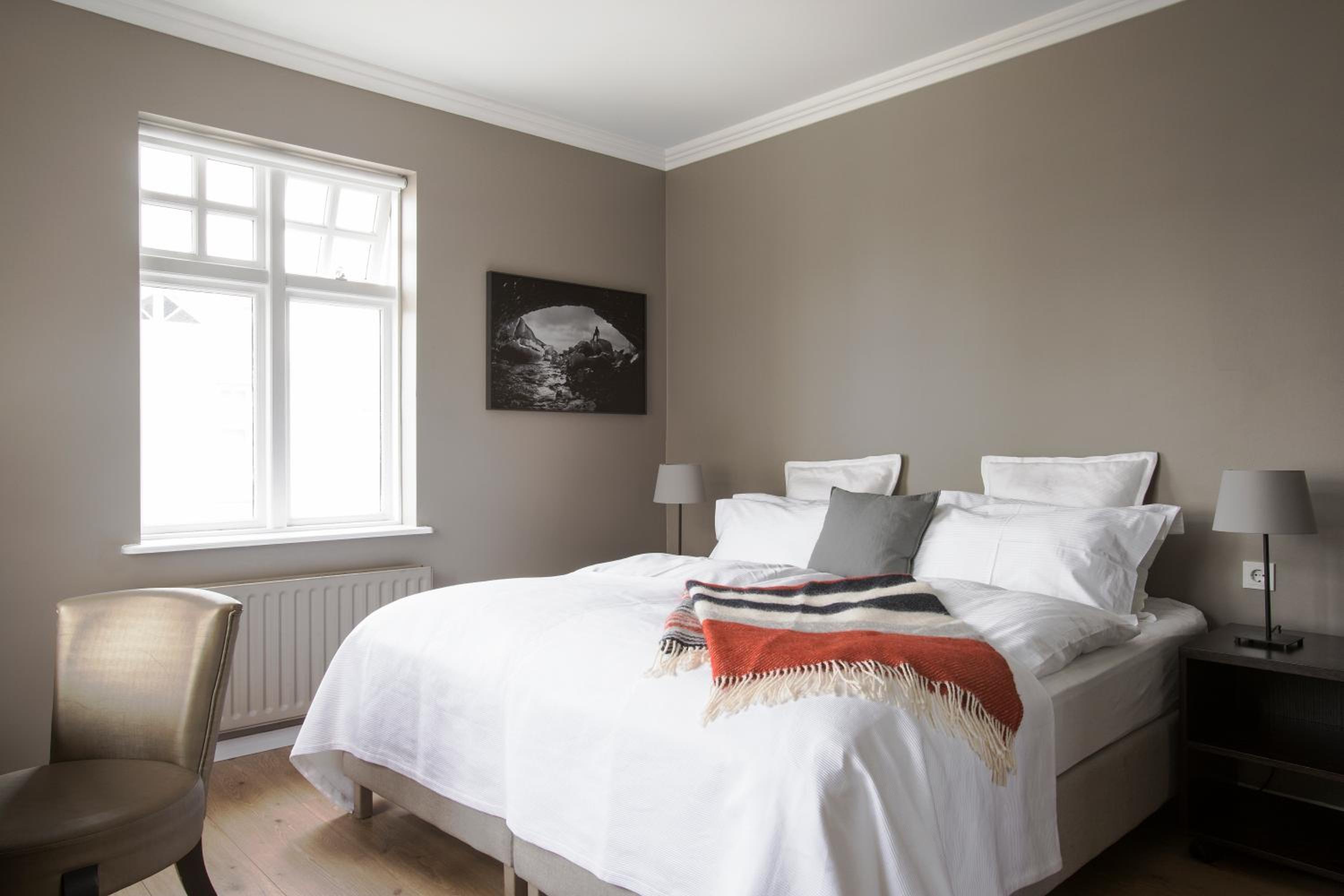 غرفة بسرير مزدوج أو سريرين منفصلين، Hotel Odinsve 7/10