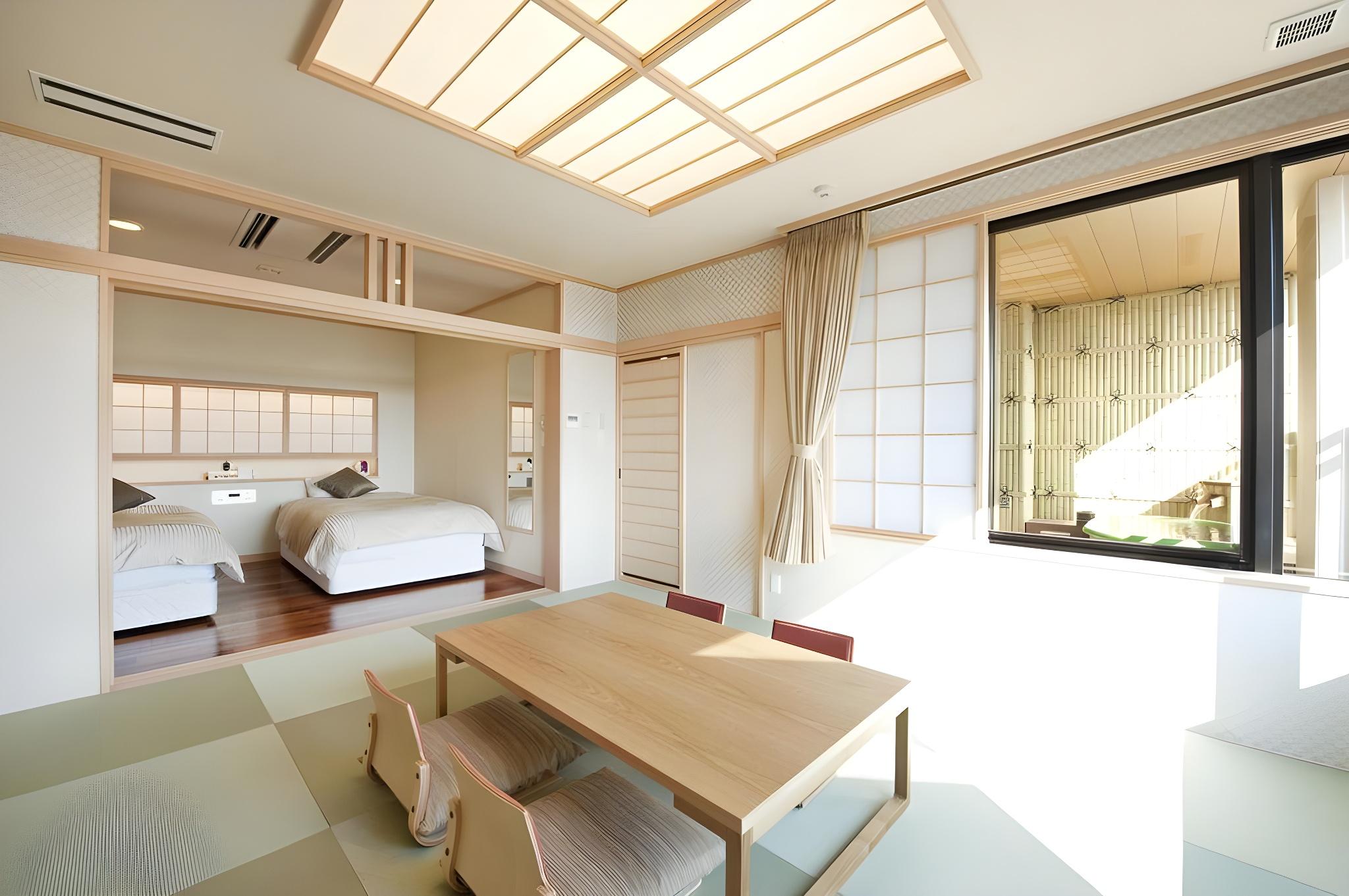 Japanese Western, Special, Twin Beds, Outdoor Bath, Tatami
