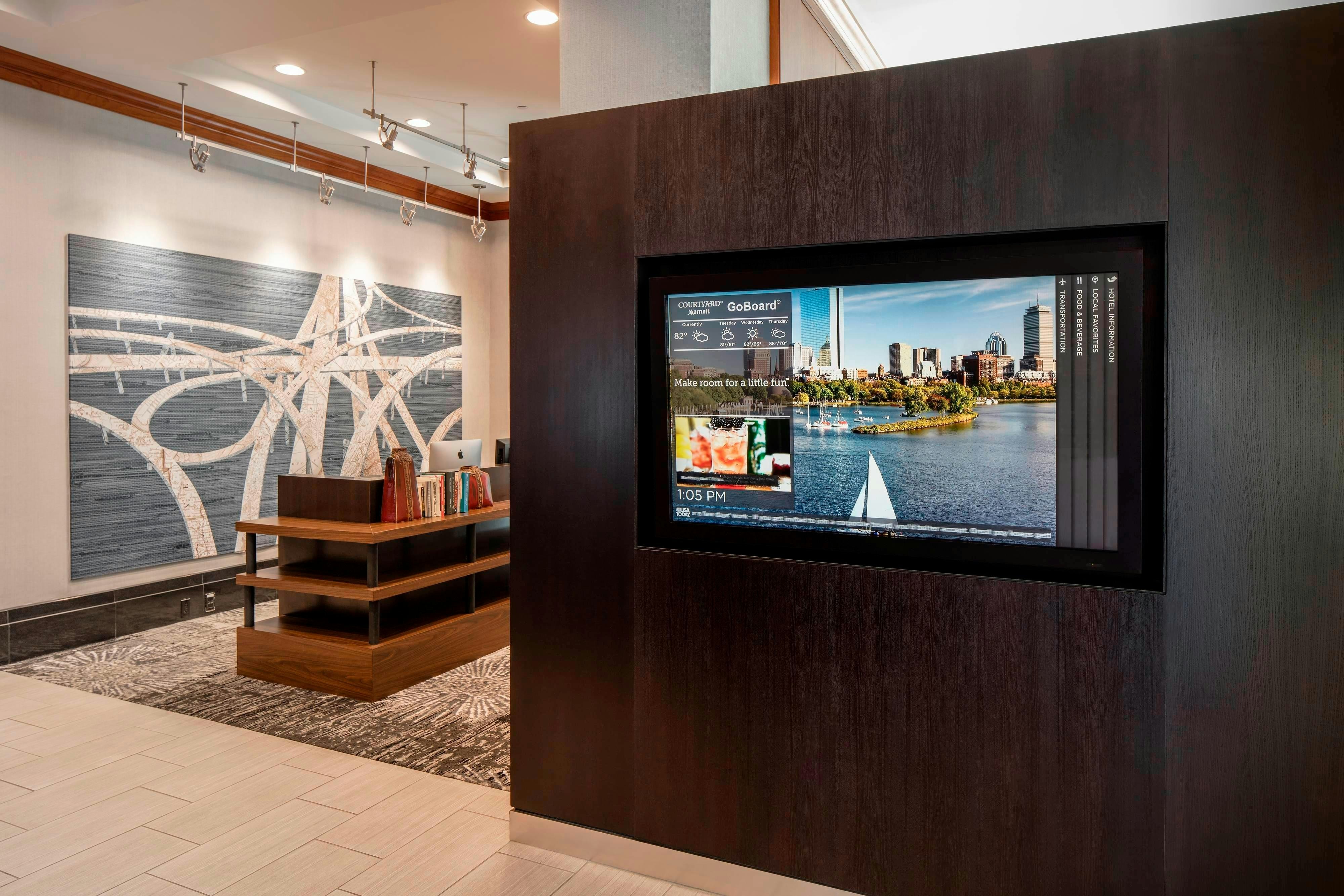 Lobby at Courtyard By Marriott Boston Brookline, BROOKLINE - MA