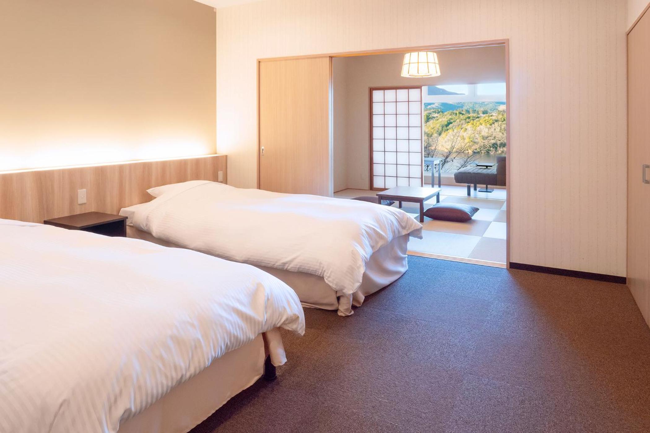 Interior, Japanese Western, Superior, Twin Beds, 2 Futon Beds, Interior Bath